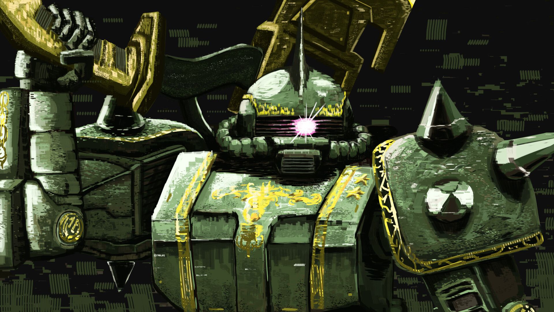 1920x1080 Zaku II (Mele) Fan Art