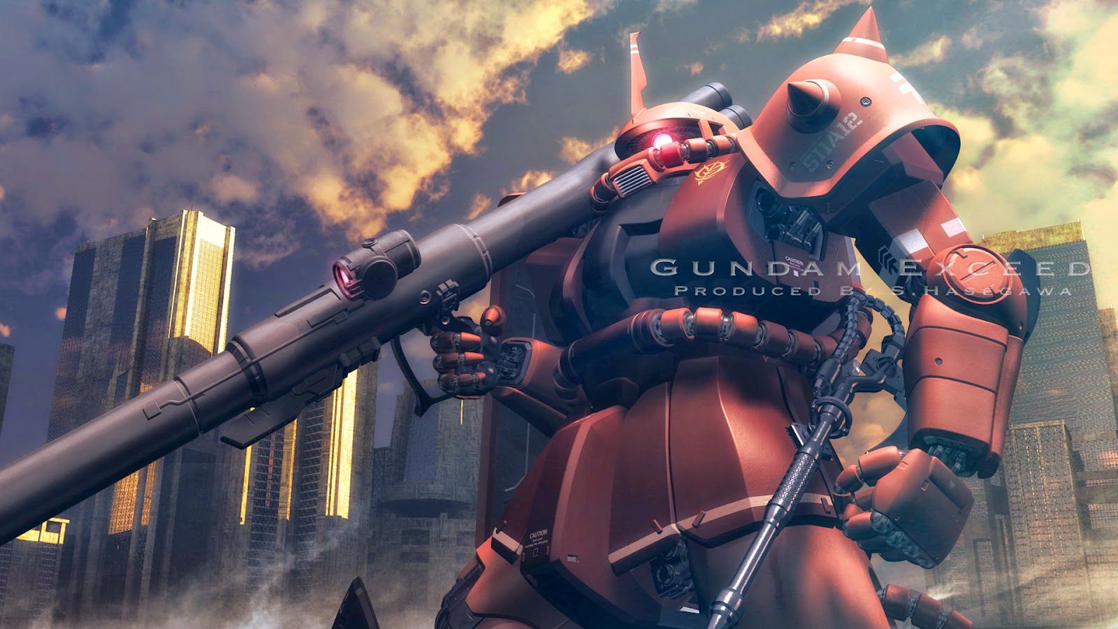 1600x900 Zaku II Wallpaper