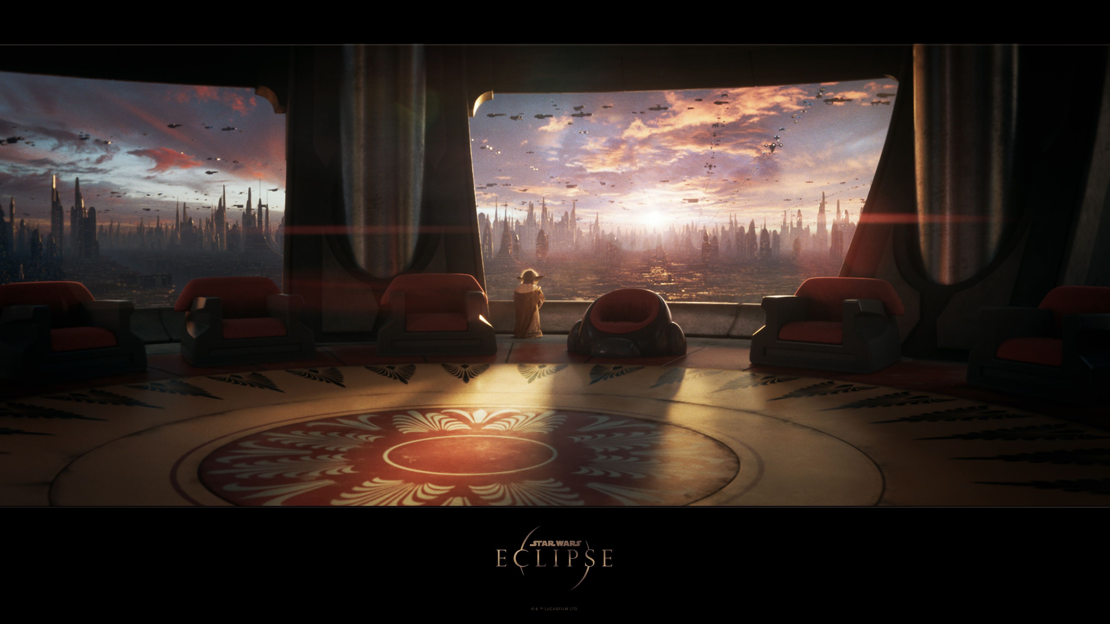 3840x2160 Wallpaper fiction, Star wars, Iodine, Yoda, eklips, Coruscant, the Jedi temple, Jedi Temple for mobile and desktop, section игры, resolution 3840x2160