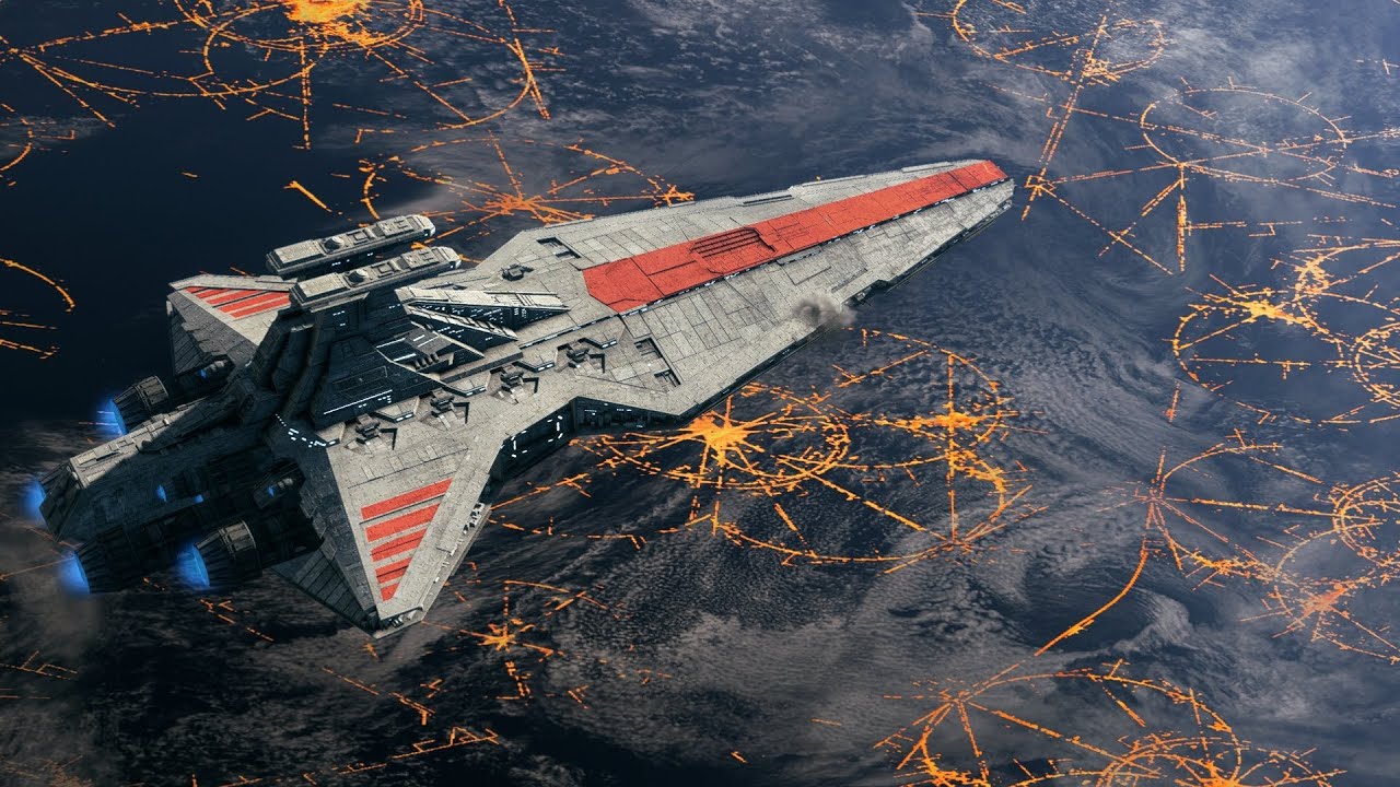 1280x720 The Battle Over Coruscant recreated in Battlefront 2
