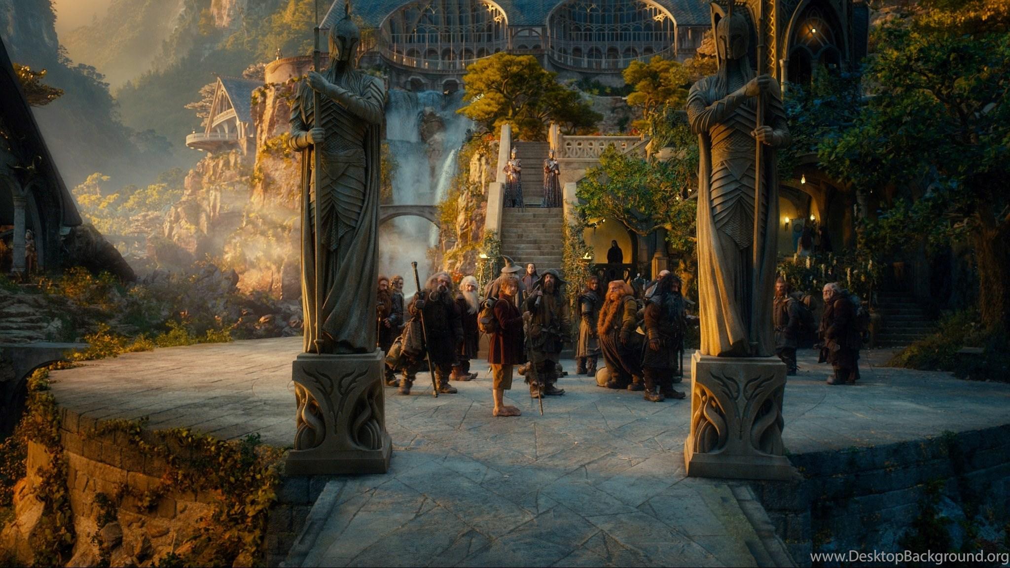 2048x1152 In Rivendell The Hobbit: An Unexpected Journey Wallpaper