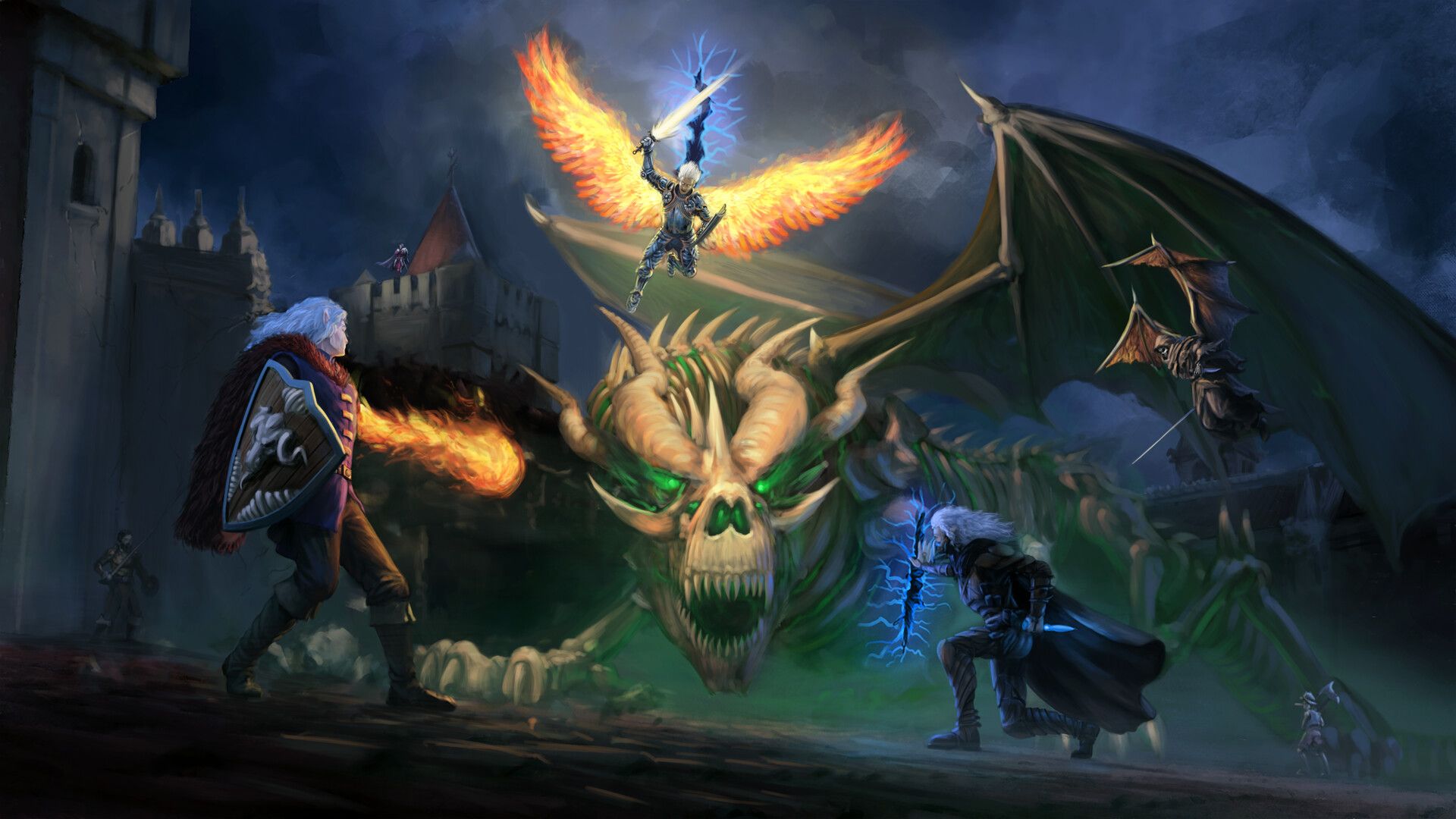 1920x1080 Battle on the roof of Ravenloft castle