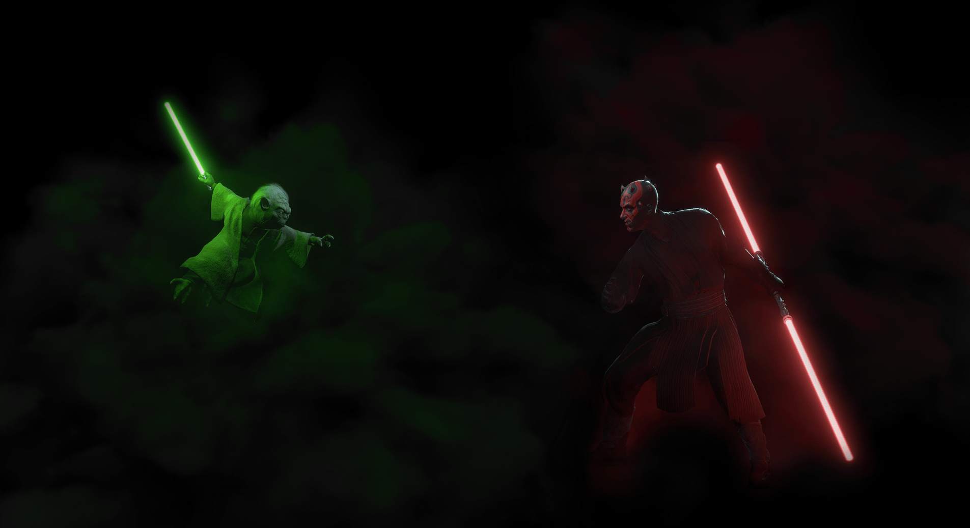 1905x1037 Duel of the Fates Wallpaper