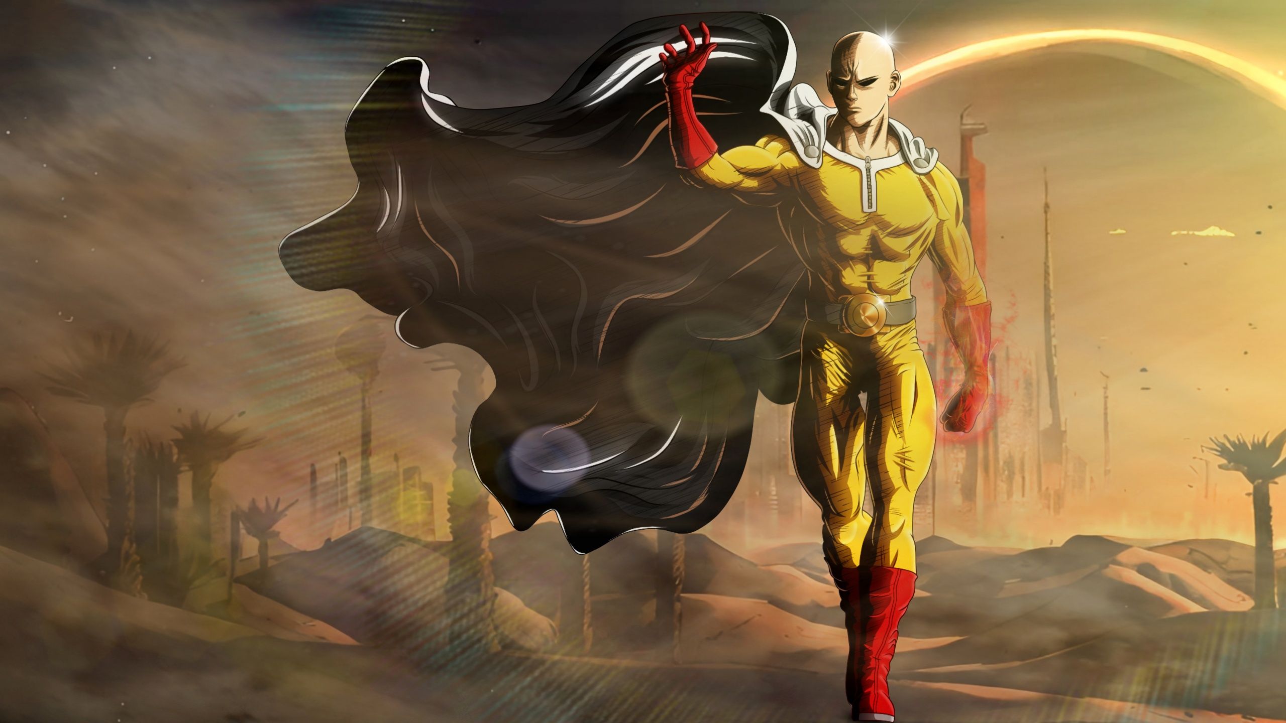 2560x1440 One Punch Man Wallpaper 4K, 5K, Saitama