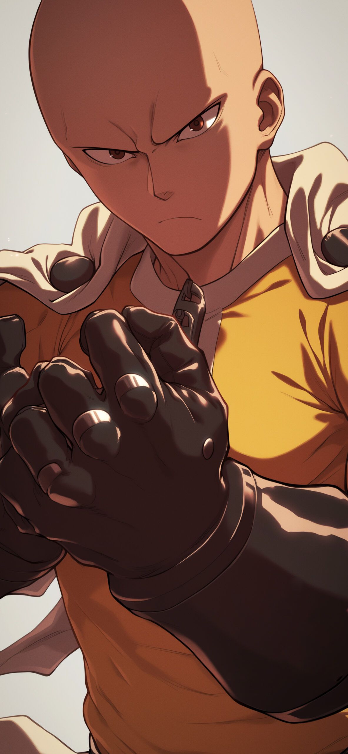 1183x2560 Saitama One Punch Man Serious Mode Wallpaper