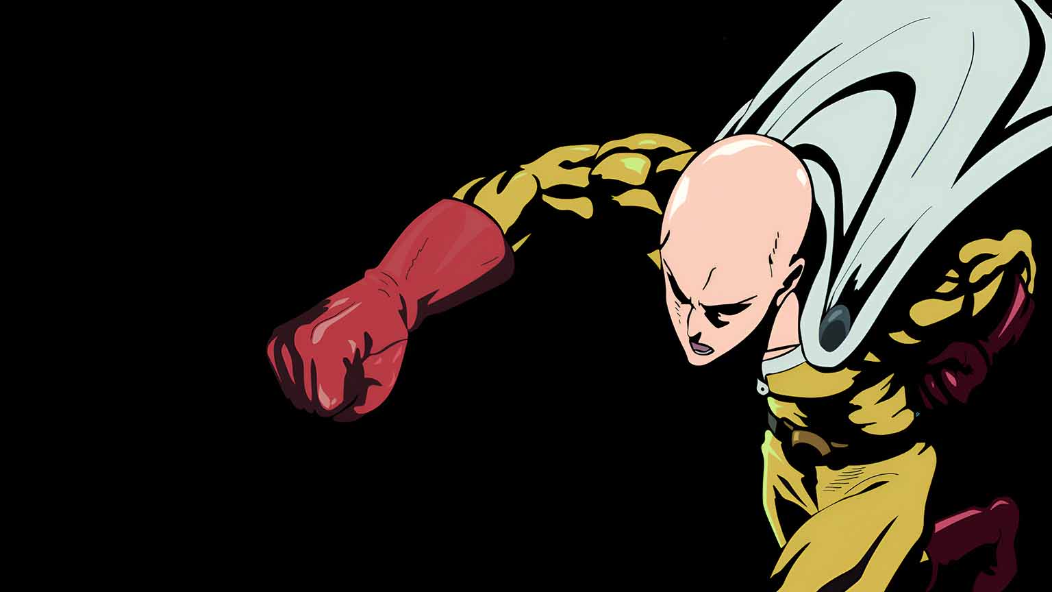 1536x864 One Punch Man Saitama Serious Punch Dark Desktop Wallpaper