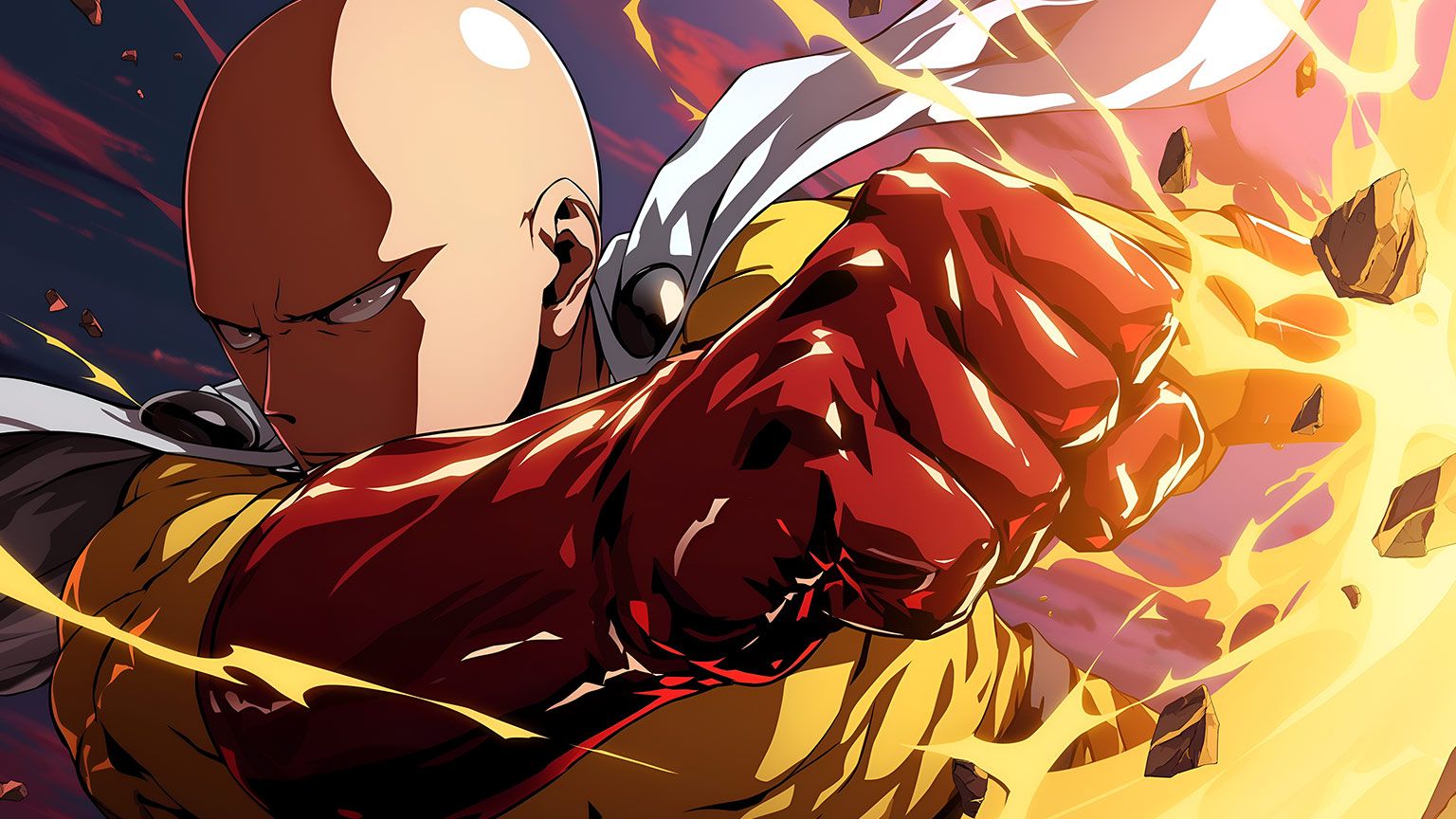 1536x864 One Punch Man Saitama Desktop Wallpaper 4K Wallpaper