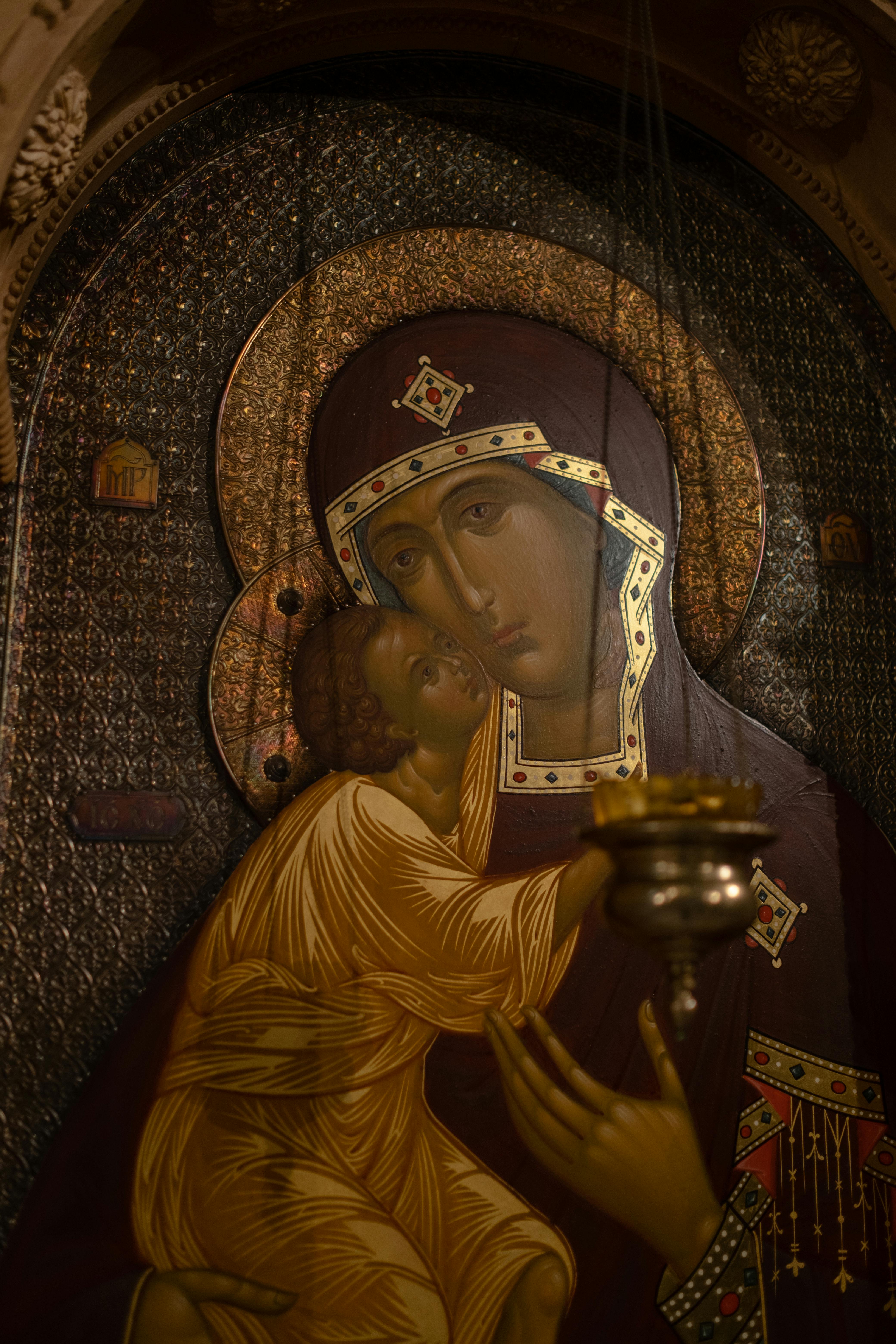 4160x6240 Orthodox Icon Depicting Virgin Mary and Jesus · Free