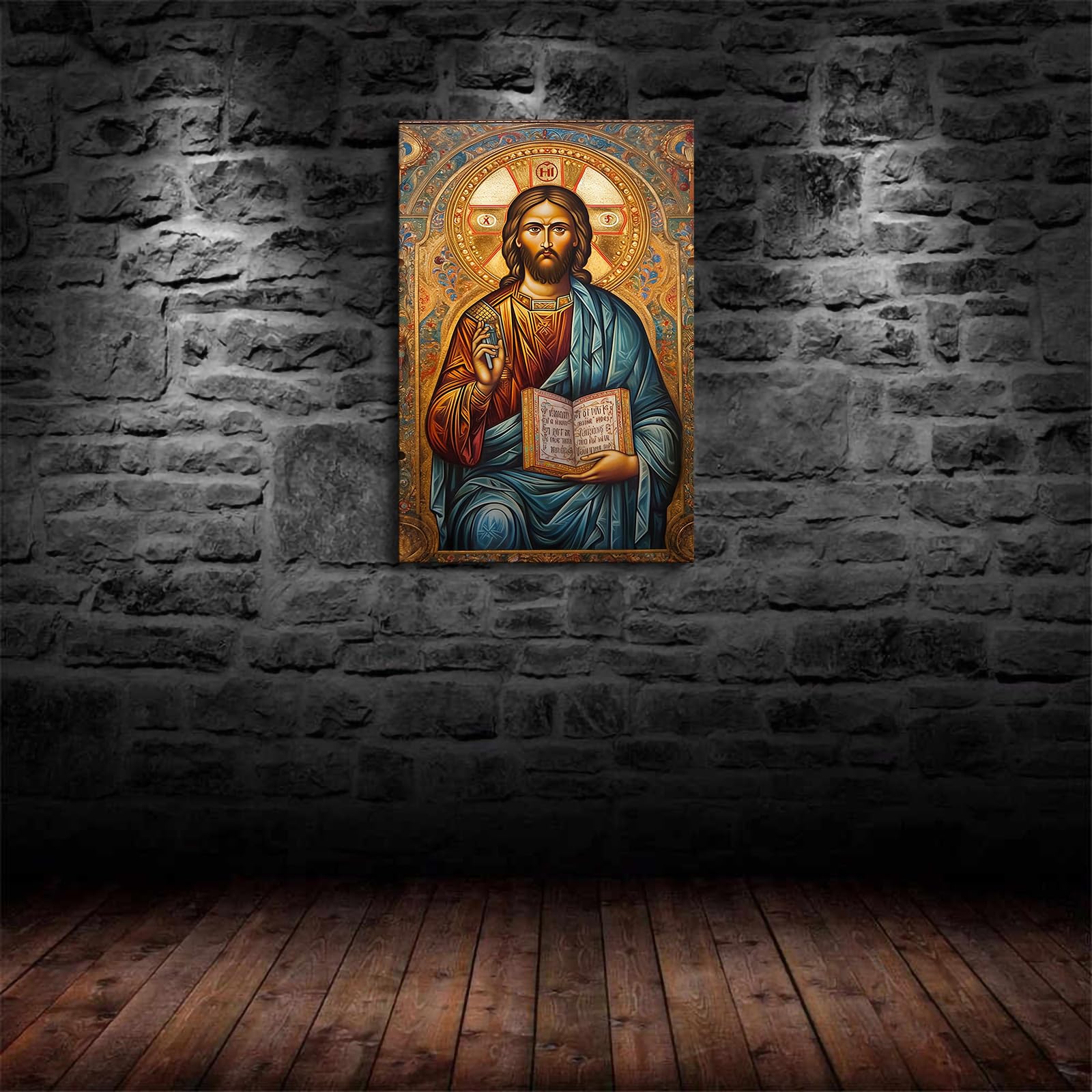 1600x1600 Hekdi Orthodox Jesus Christ Poster Canvas Painting Print Modern Aesthetics Living Room Bedroom Home Office Wall Art Decoration (Framed, 20×30inch): Posters & Prints