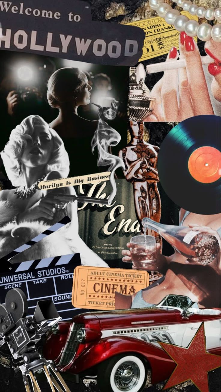 736x1308 Hollywood symbol. Old hollywood colors, The golden age of hollywood, Pop surrealism