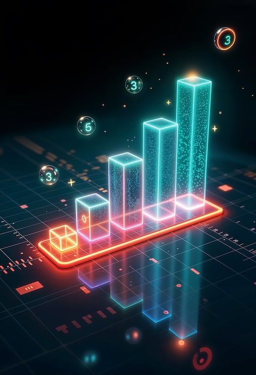 506x740 3D bar chart futuristic Image
