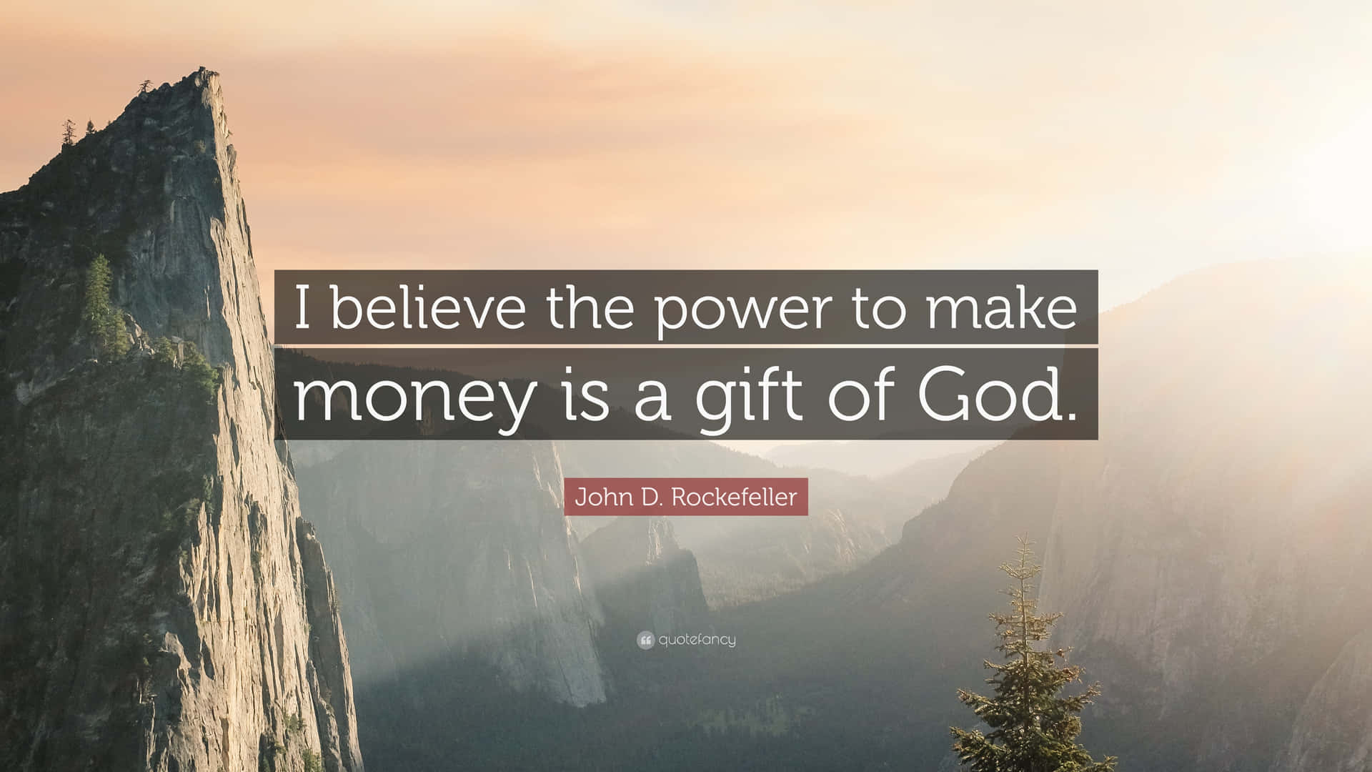 1920x1080 Download a quote that says i believe the power to make money is a gift of god Wallpaper