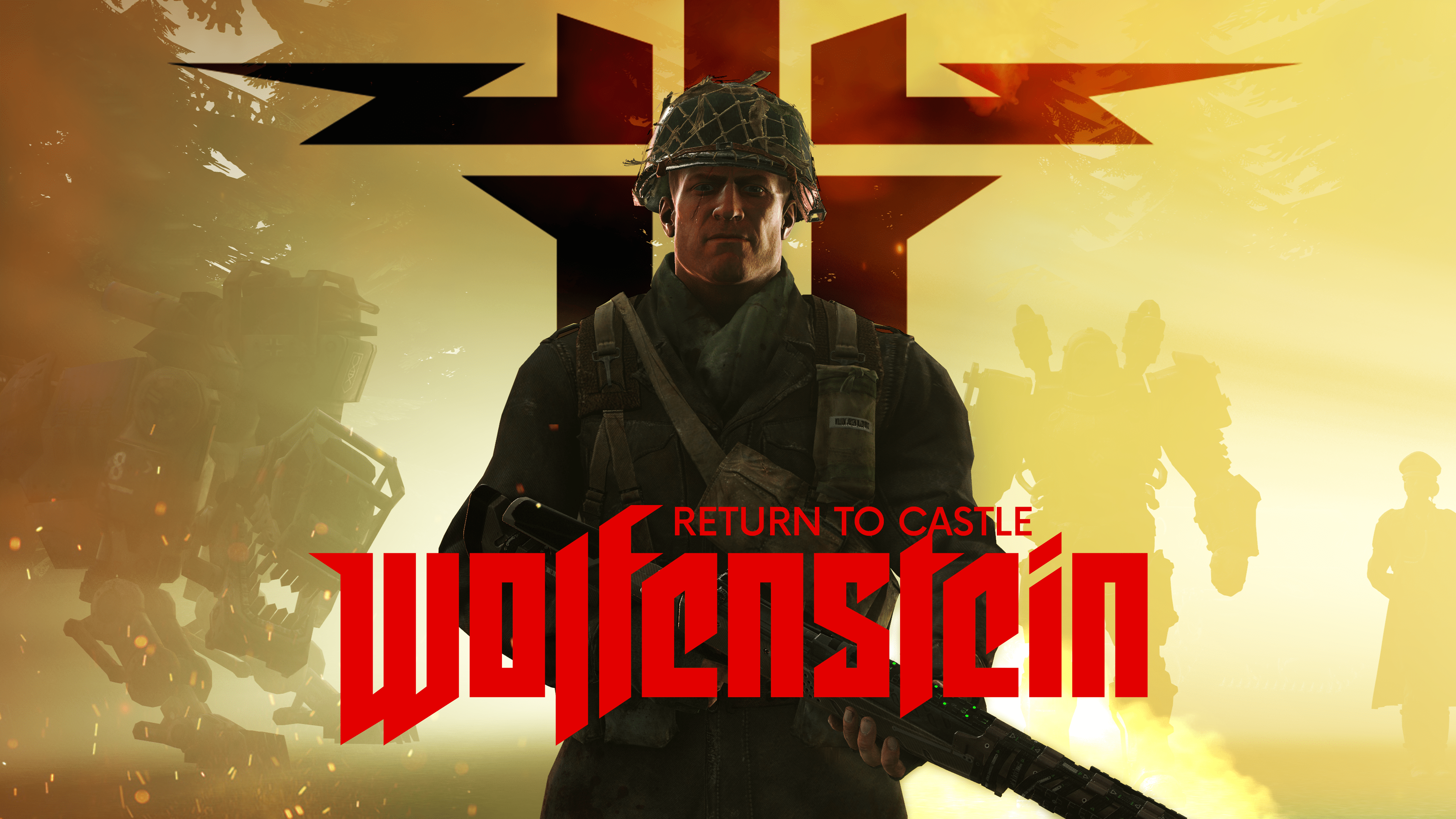 3840x2160 Return to Castle Wolfenstein cover art remake