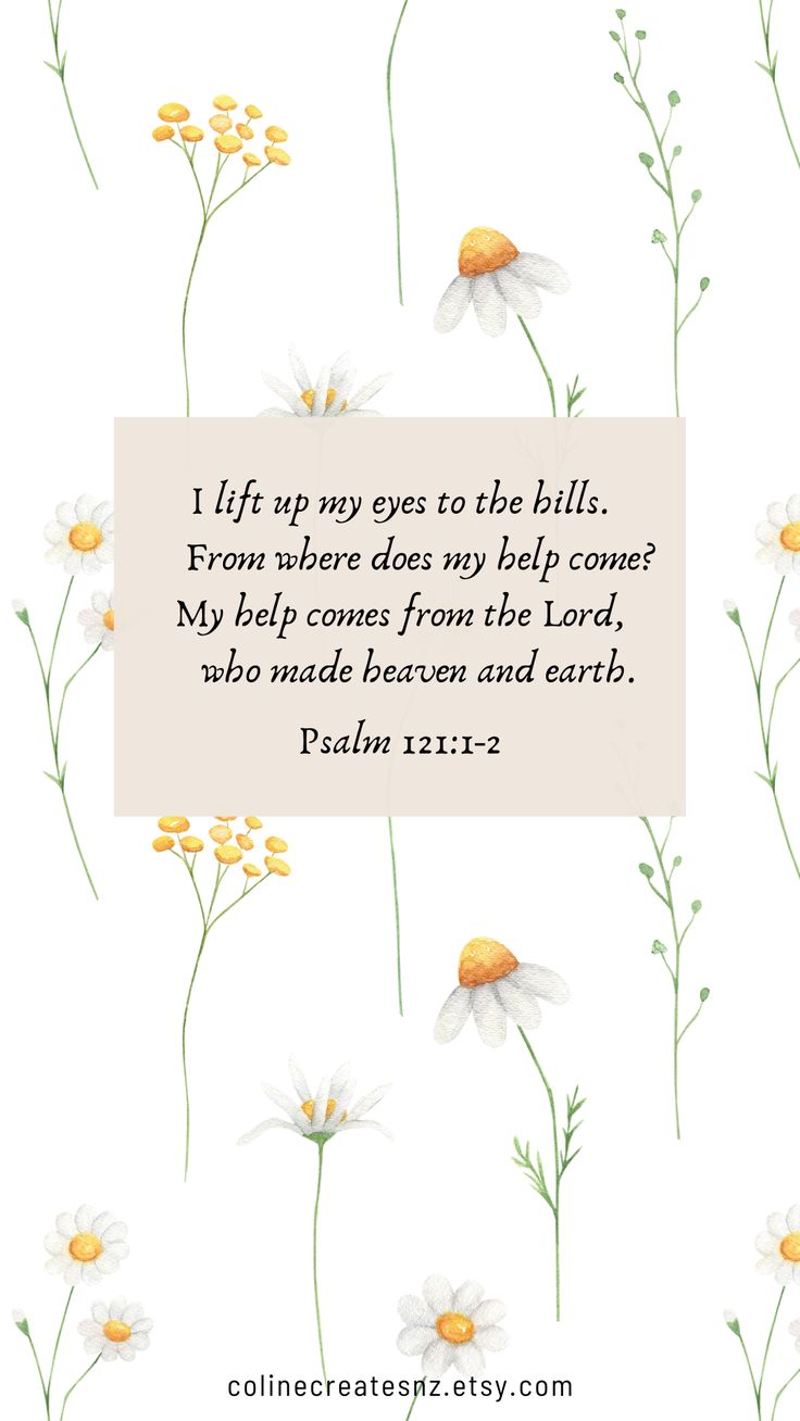 736x1308 Floral Christian IPhone Aesthetic Wallpaper Psalm 121:1 2