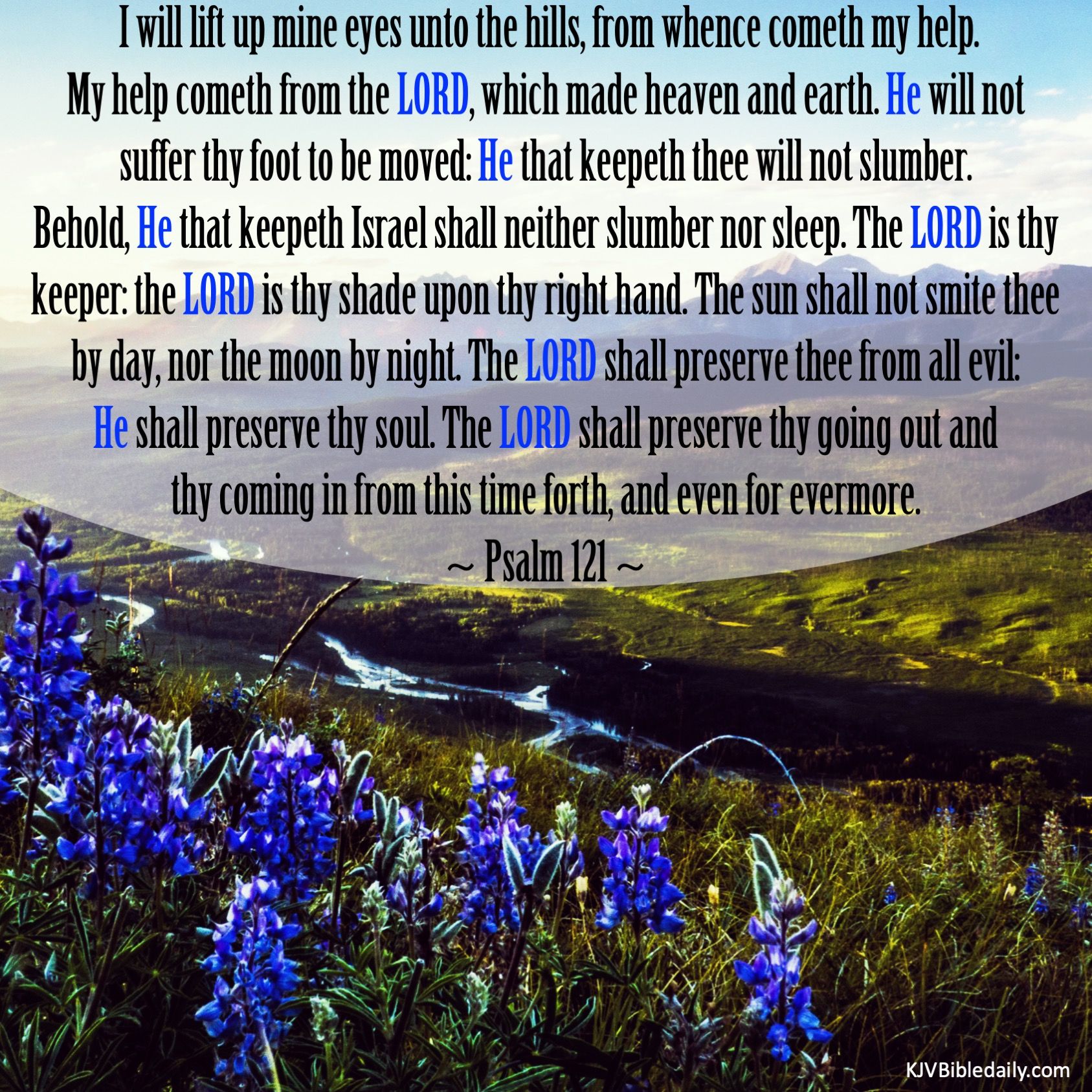 1687x1687 Psalm 121 KJV