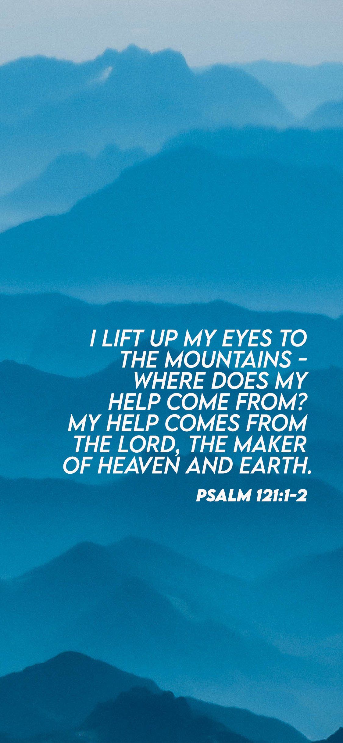 1125x2436 Blue Bible Verses Wallpaper