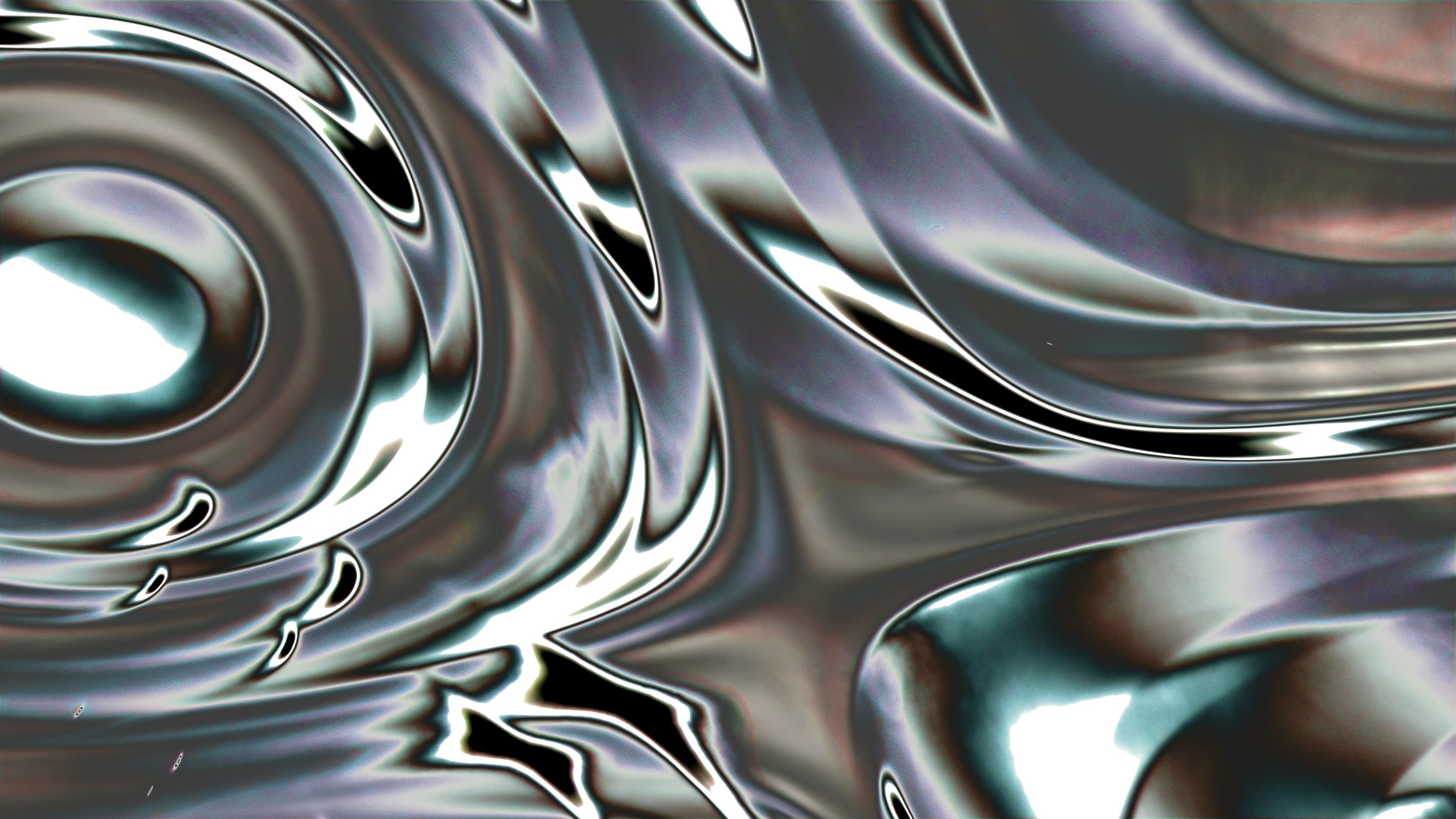 3000x1688 Abstract metallic swirls with reflections and highlights photo