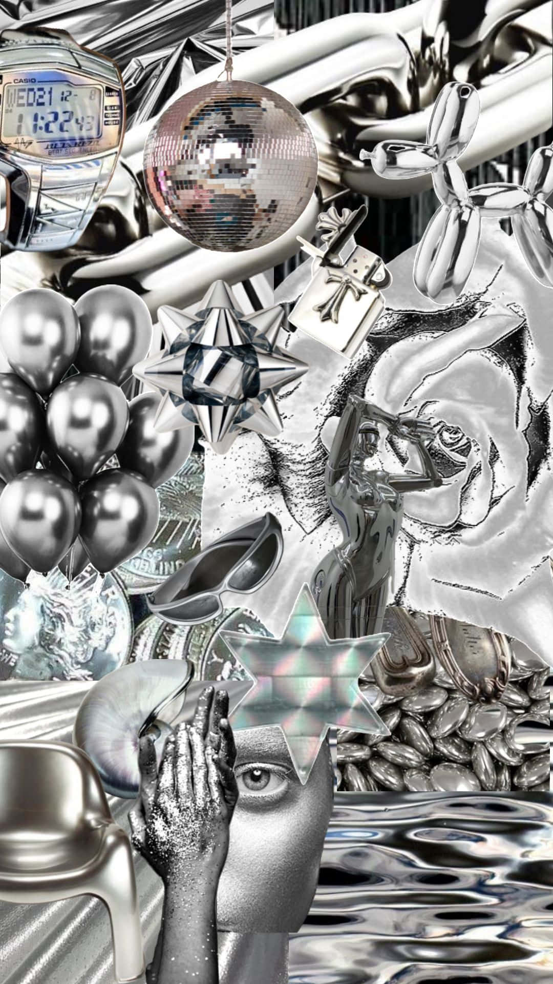 1080x1920 Chrome Aesthetic Wallpaper