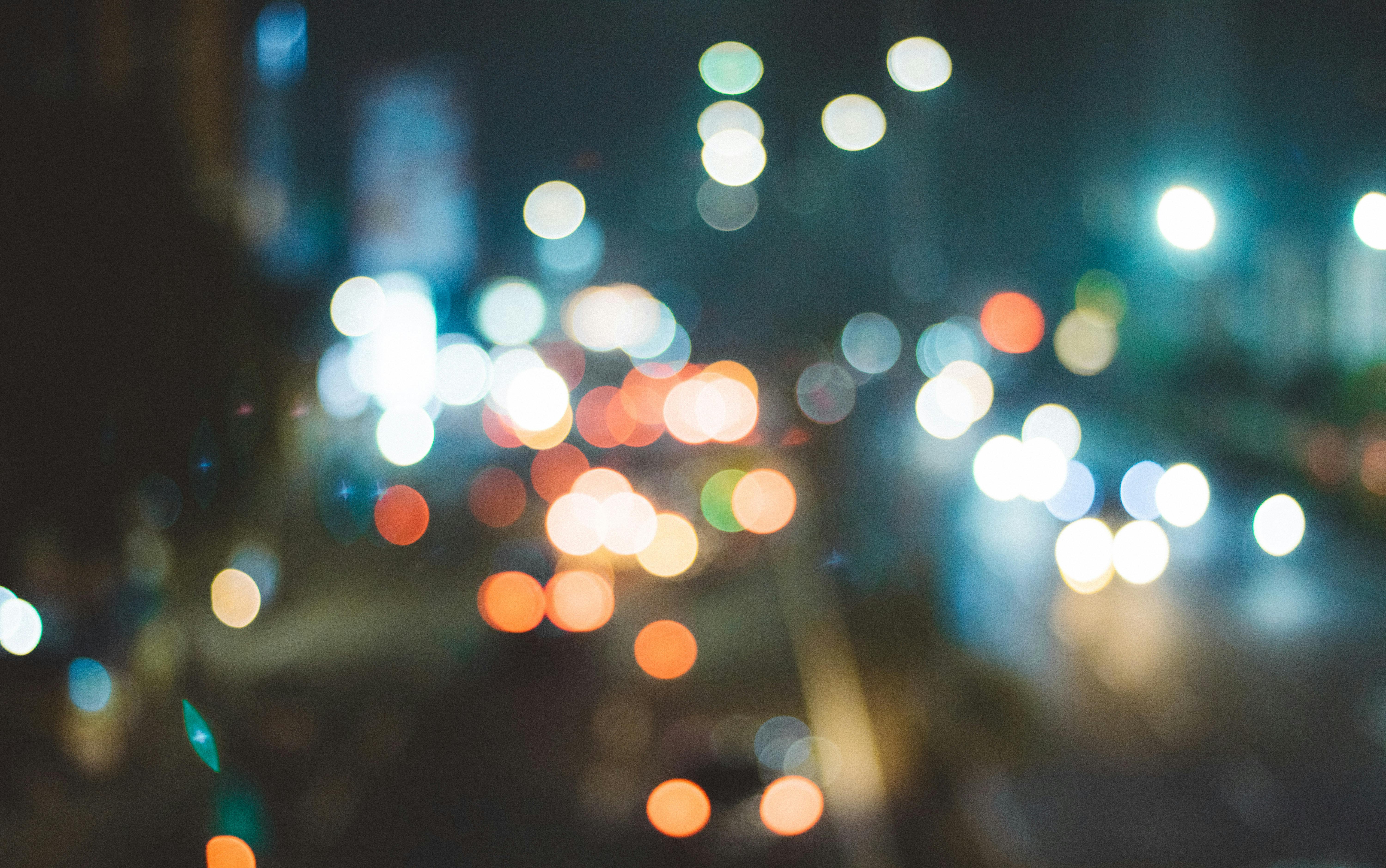 6000x3760 Bokeh Photography of City Lights at Night Time · Free