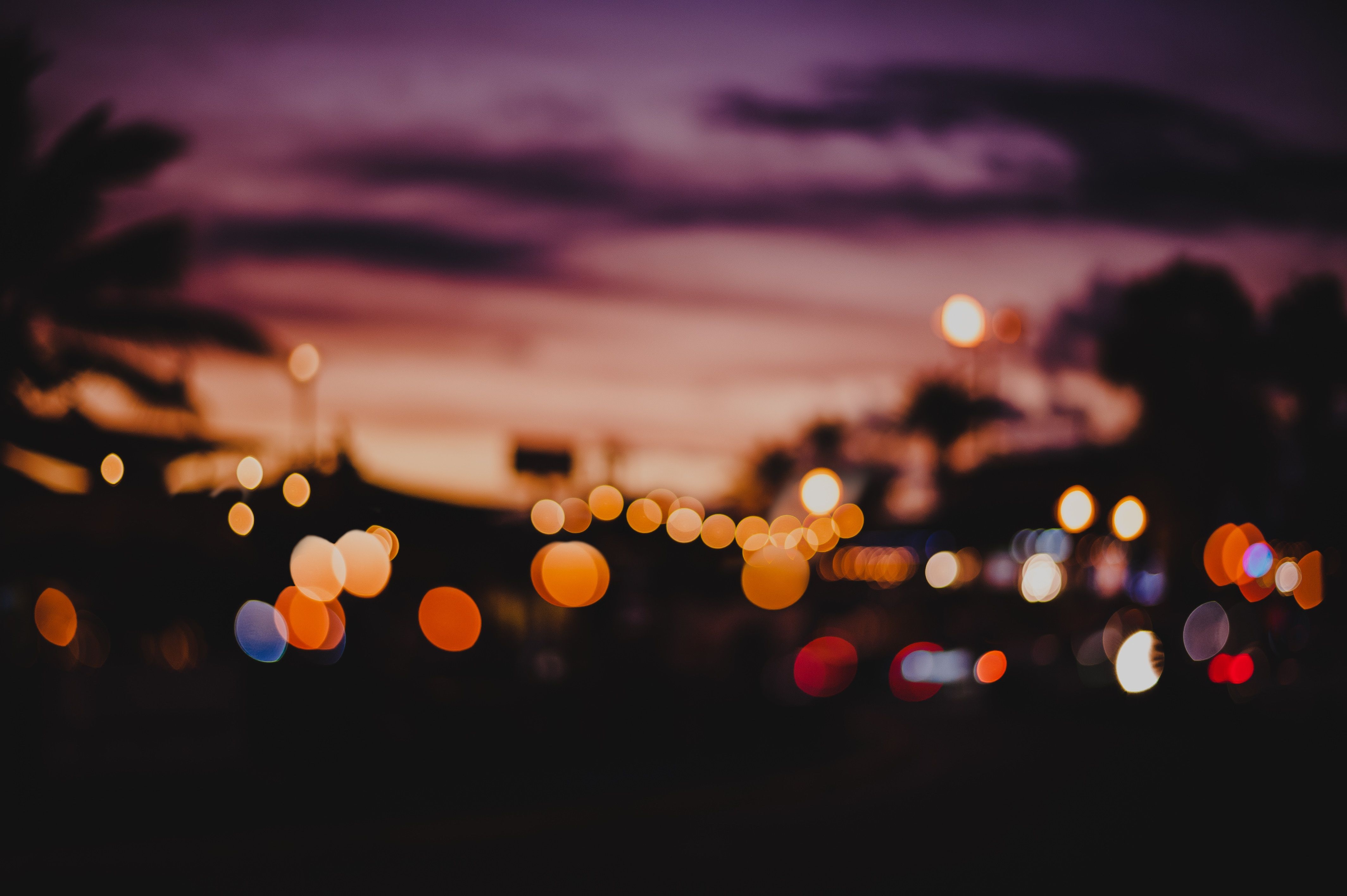 4256x2832 Wallpaper Bokeh Photography of Orange Lights, Background Free Image
