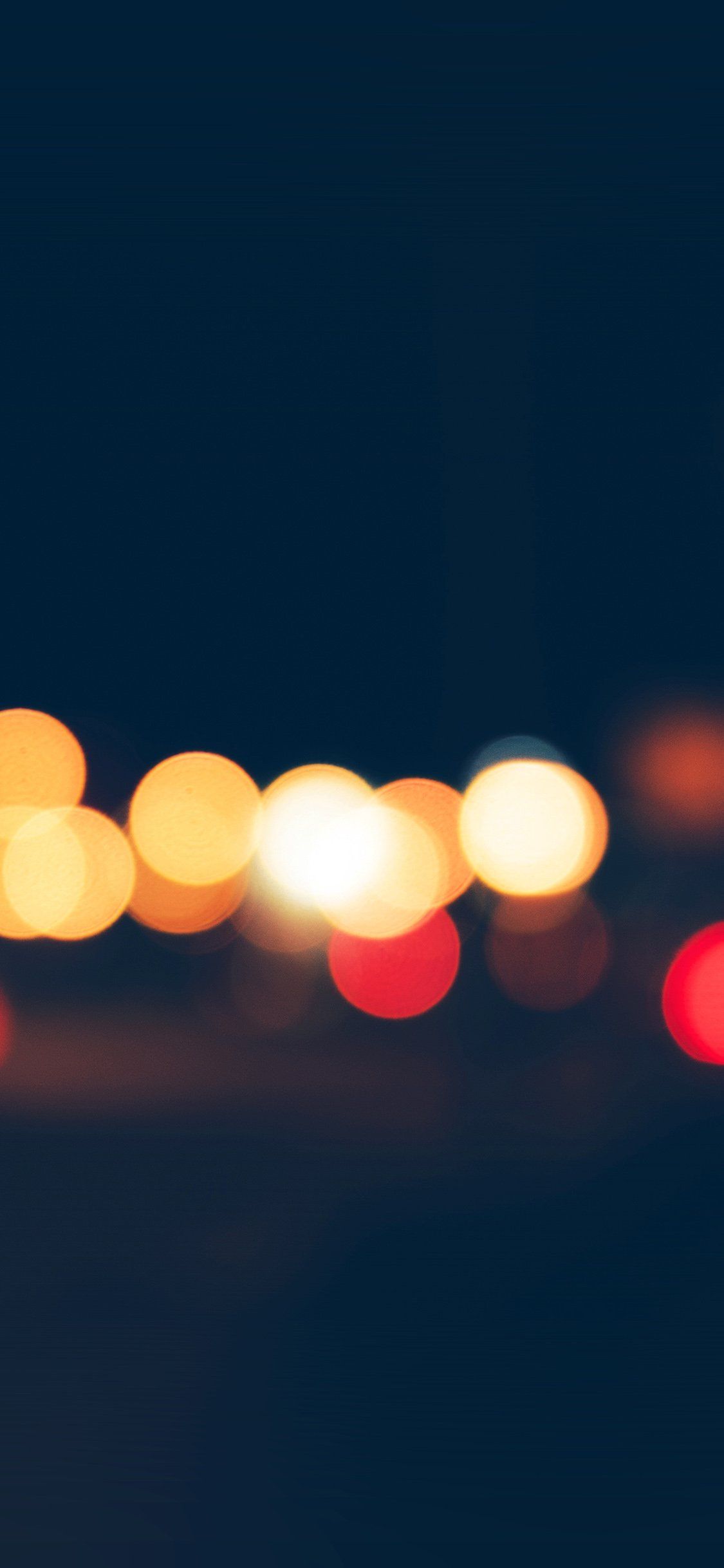 1125x2436 Lights Bokeh Night Blur Pattern Blue iPhone Wallpaper