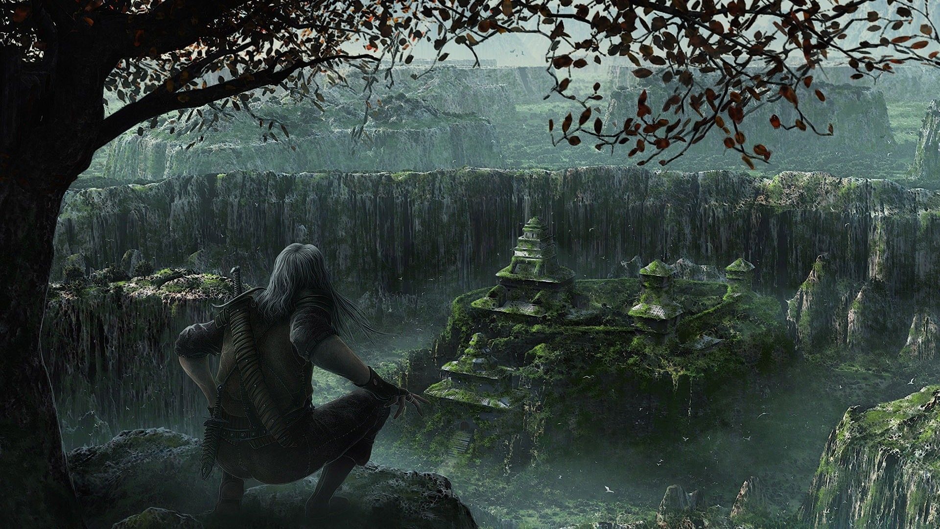 1920x1080 A Lone Warrior In The Fantasy