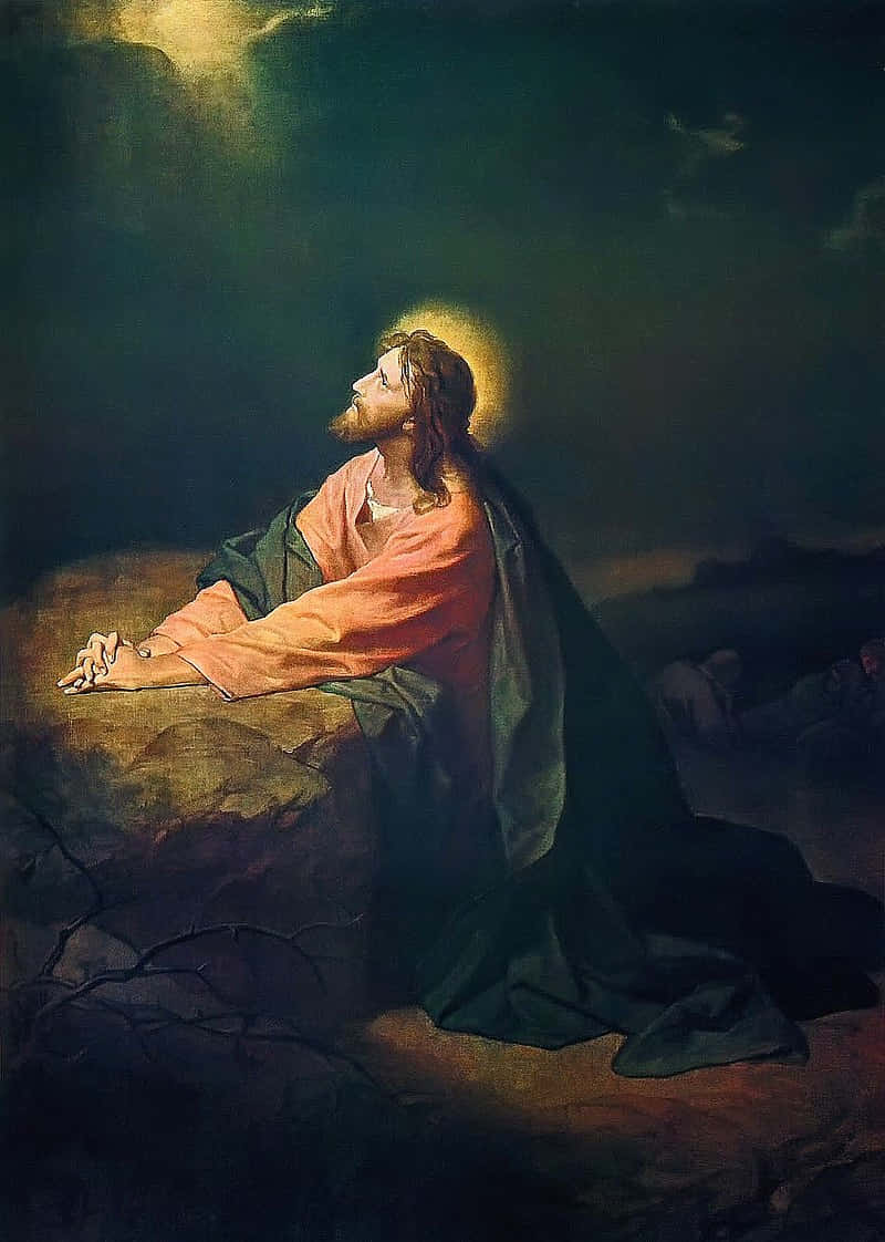 800x1122 Download “The Lord Jesus Praying in the Garden of Gethsemane” Wallpaper