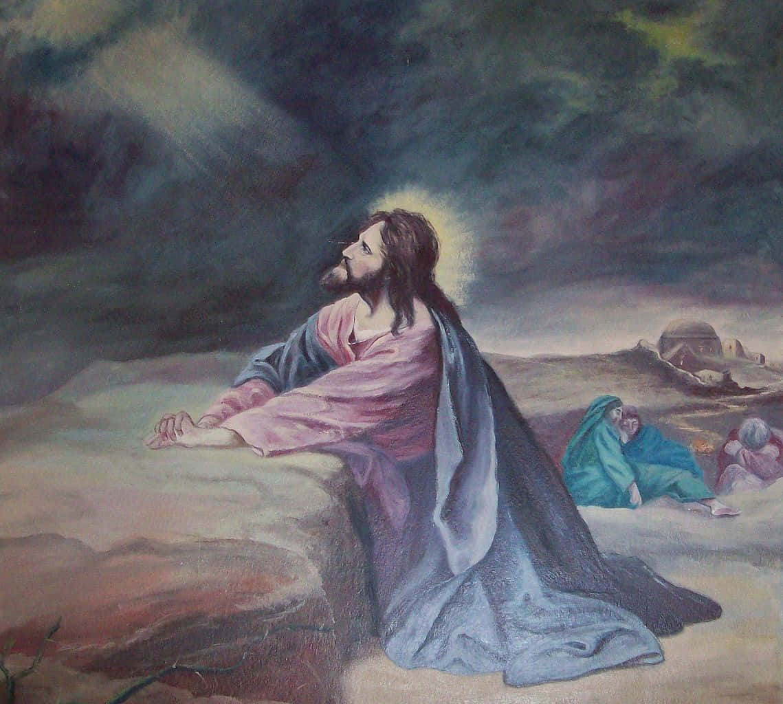 1139x1024 Download Jesus Praying in the Garden of Gethsemane Wallpaper