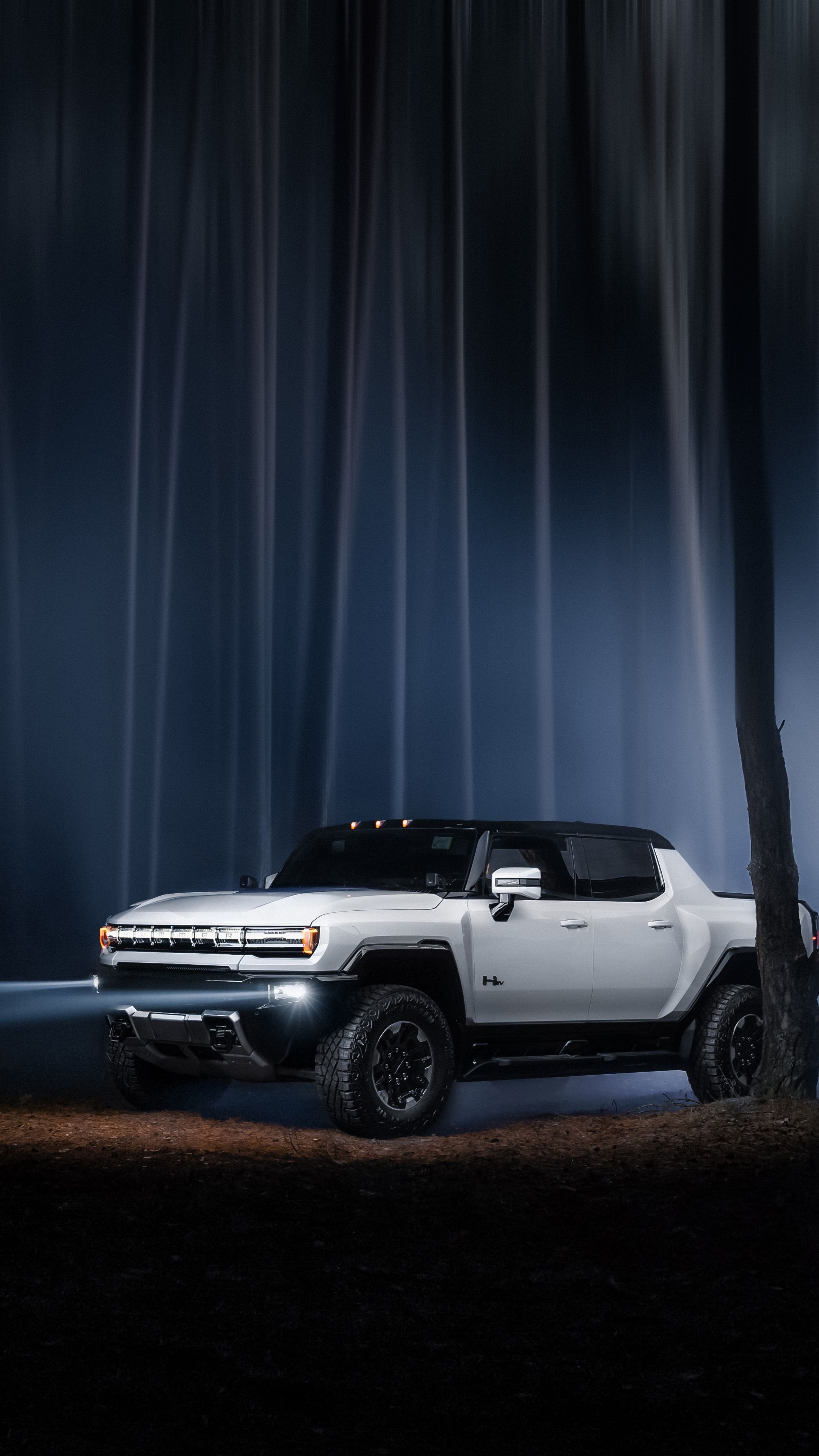 2160x3840 GMC Hummer EV Wallpaper 4K, Night time, Pickup truck