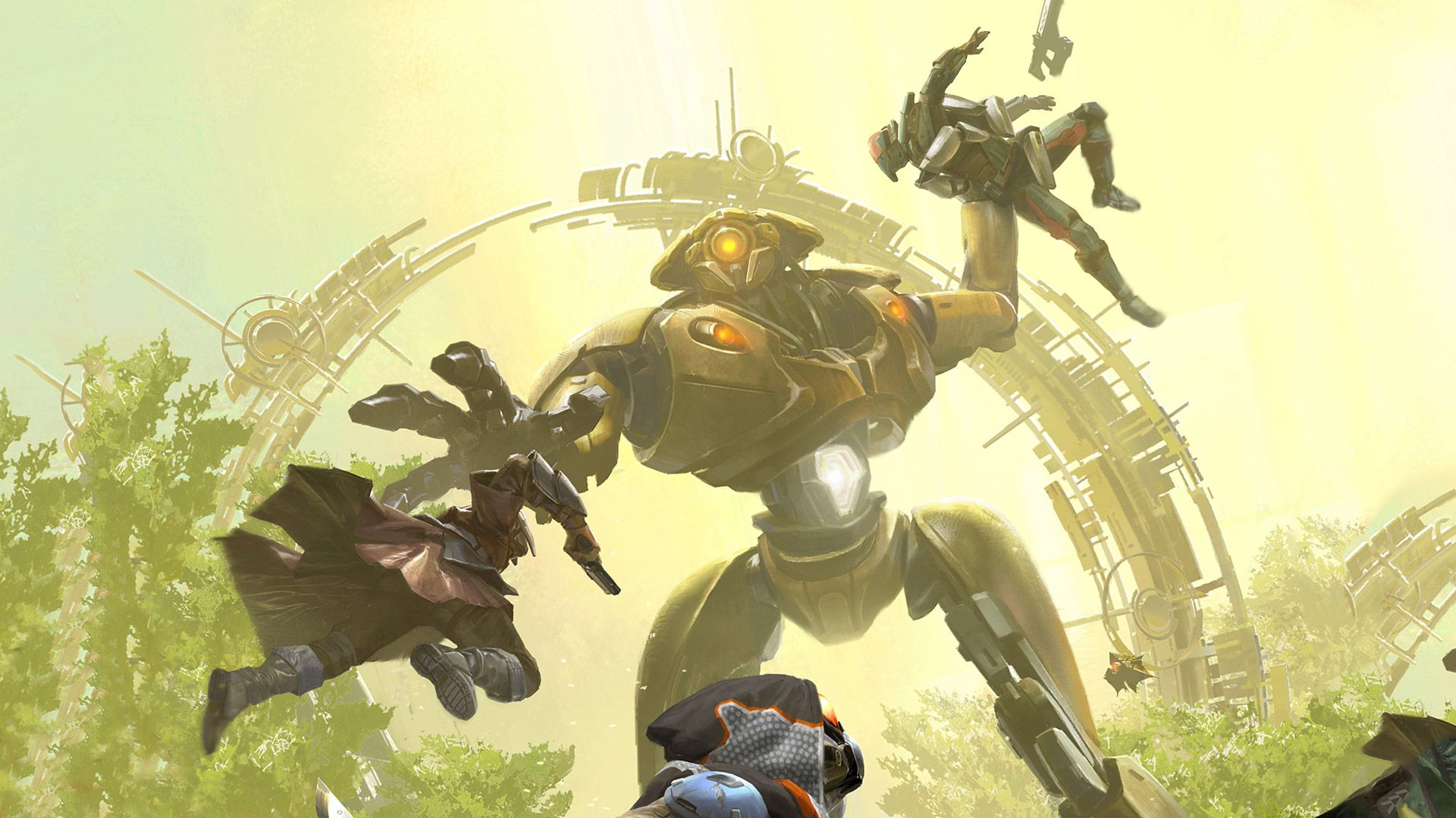 1920x1080 Destiny HD Wallpaper: Epic Battle in a Futuristic Worldx1080