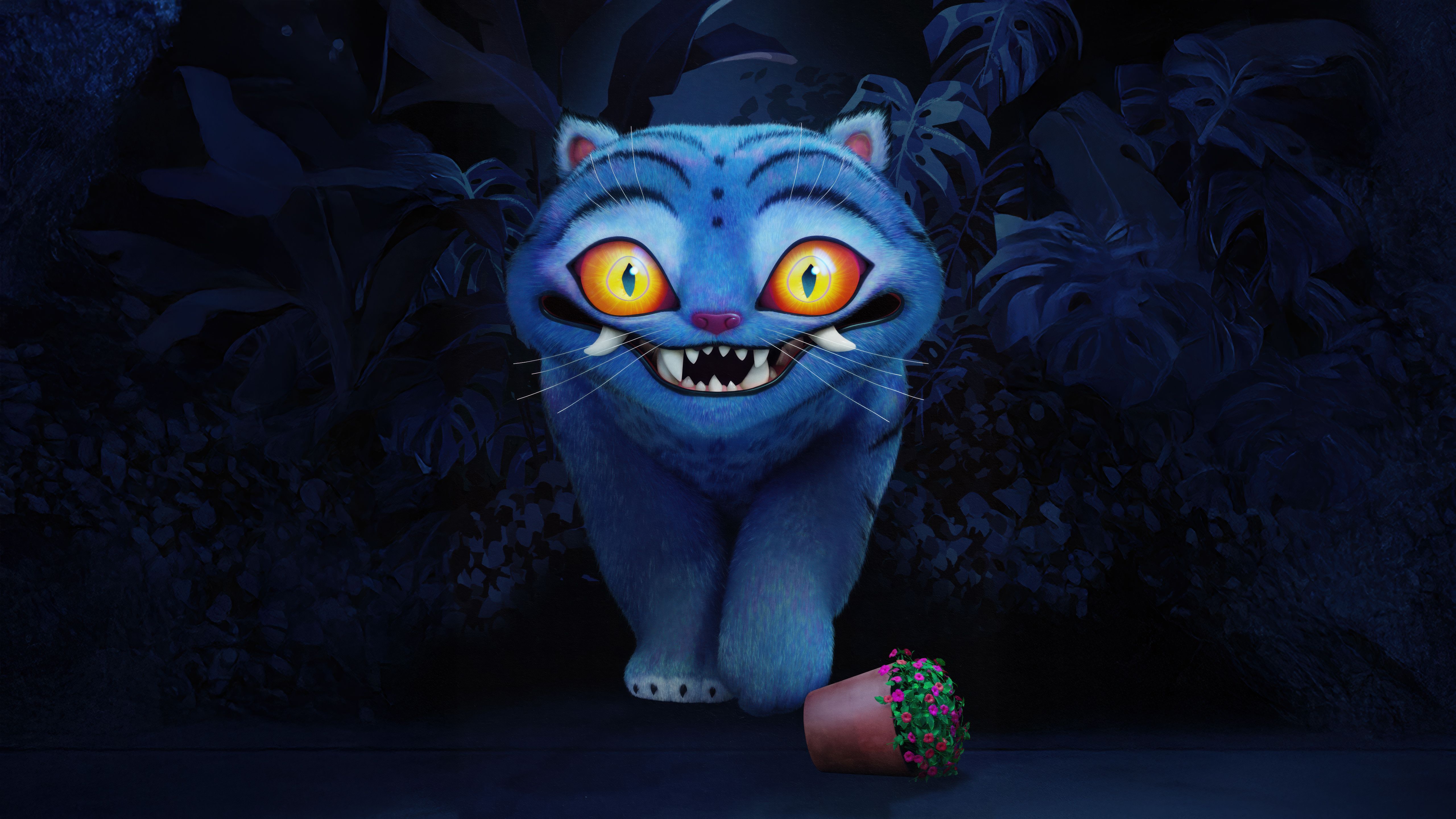 5120x2880 Derpy Tiger Wallpaper 4K, KPop Demon Hunters, 5K