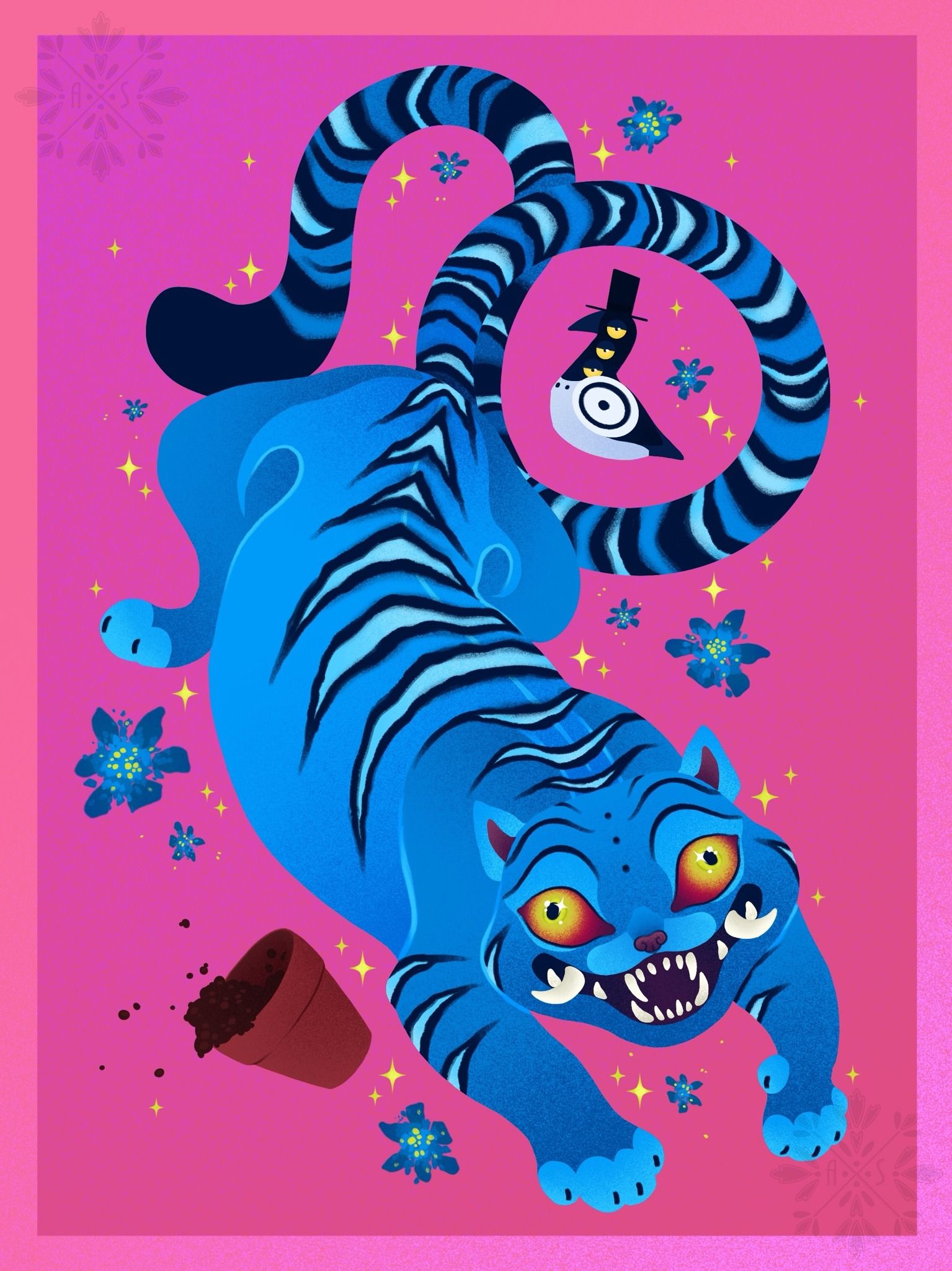 1535x2048 Derpy Tiger Wallpaper