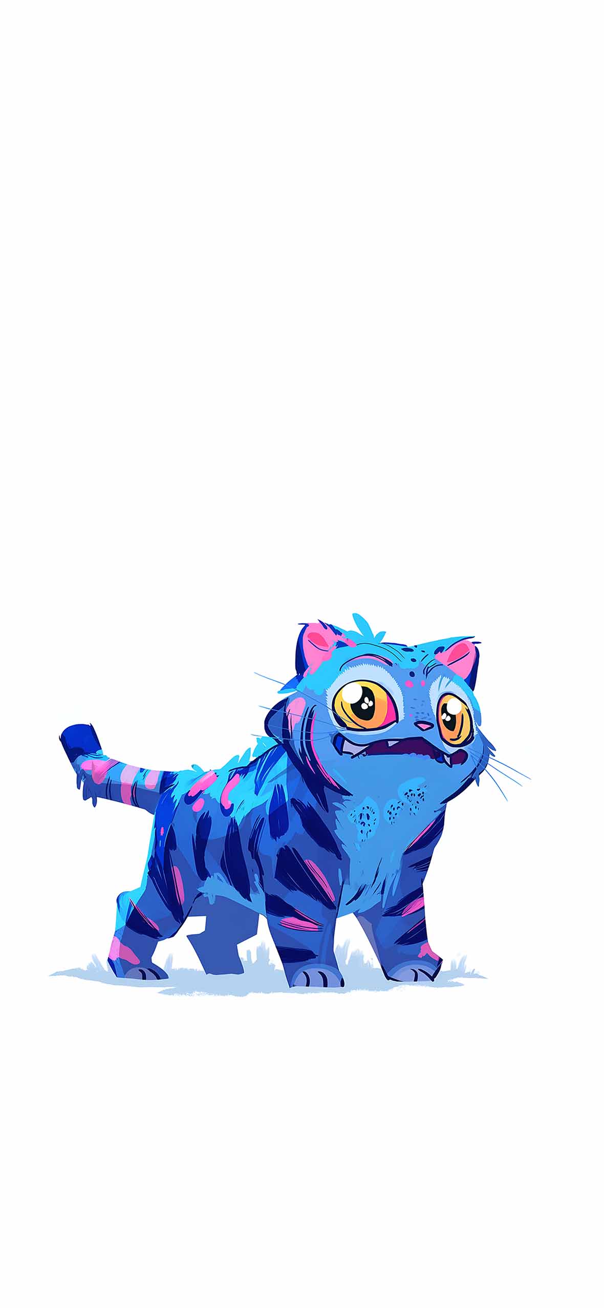 1180x2554 Kpop Demon Hunters Derpy Tiger White Wallpaper