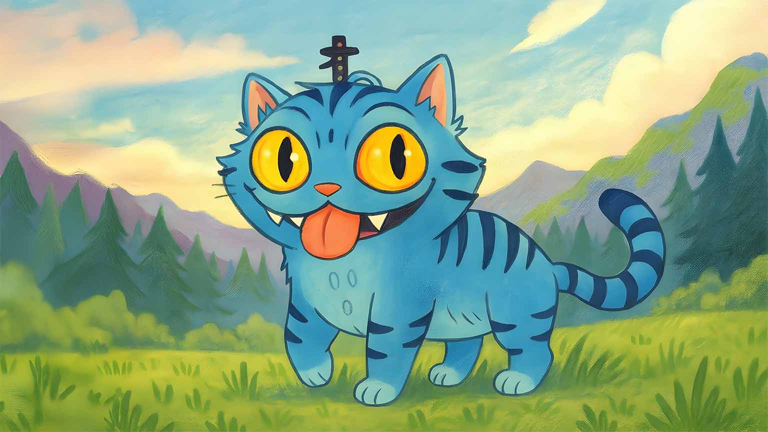 1536x864 Kpop Demon Hunters Funny Tiger Derpy Wallpaper