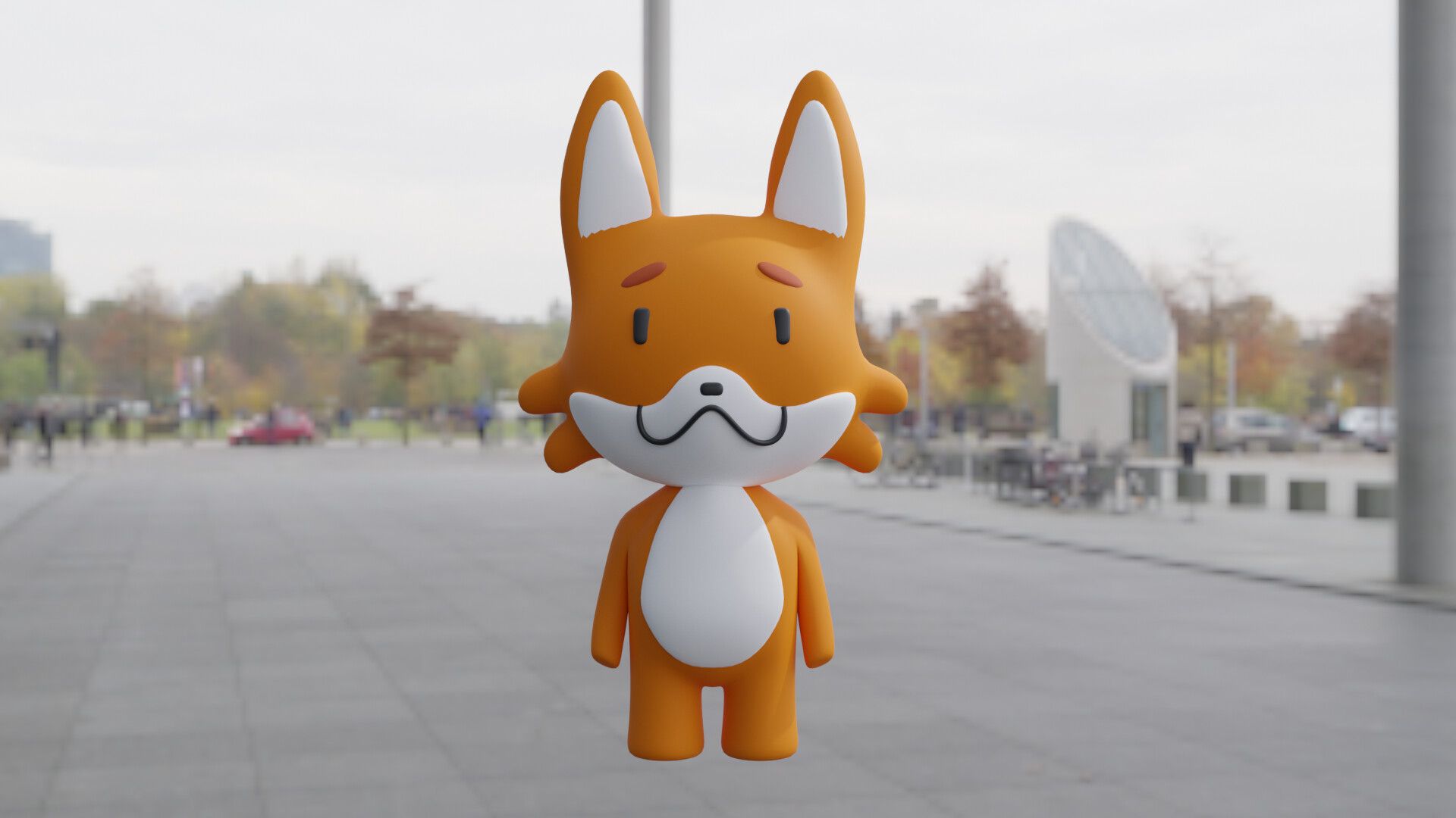 1920x1080 3D Candy FOX- 3D Sweety FOX- 3D blender FOX by Ali Kaan BAŞHAN
