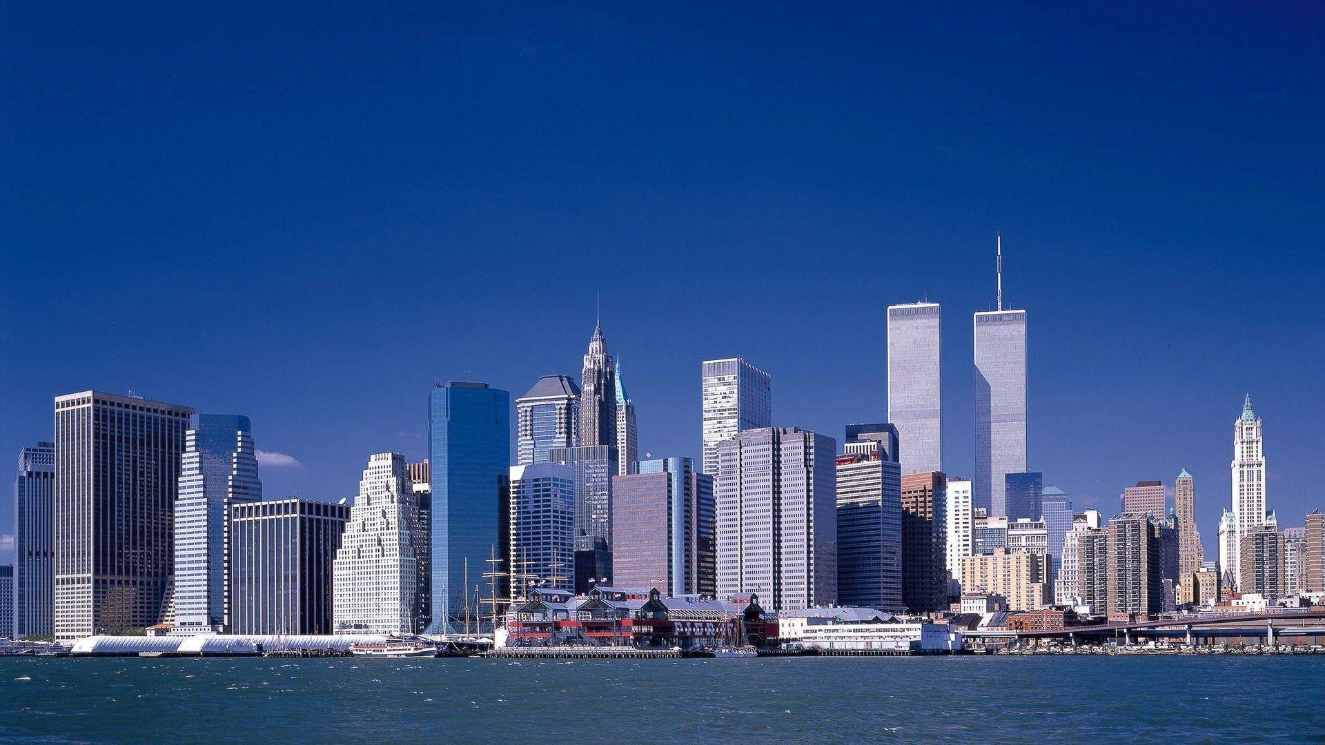 1920x1080 New York Twin Towers Wallpaper