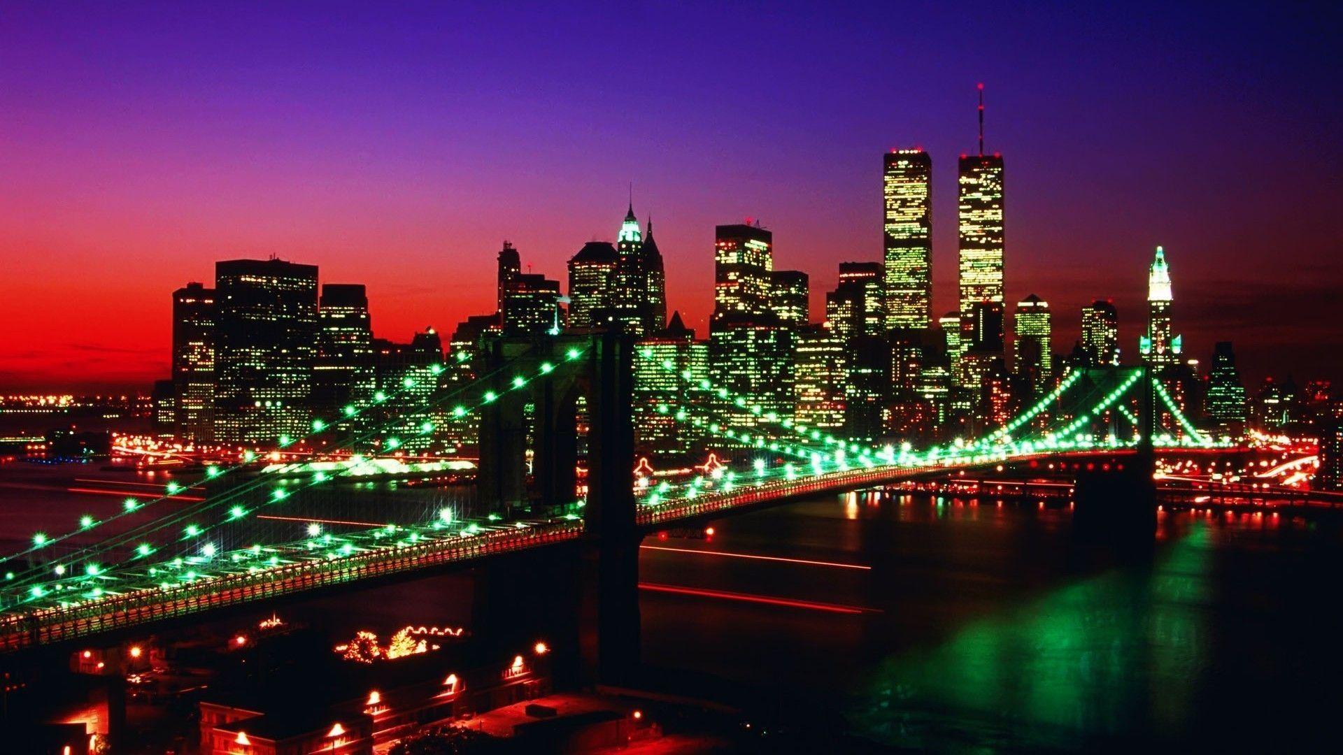 1920x1080 New York Twin Towers Wallpaper