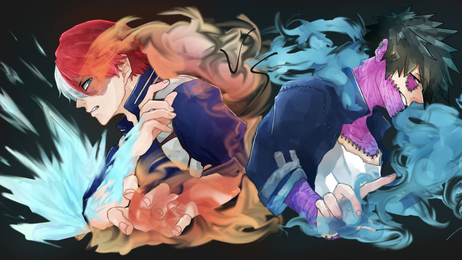 1920x1080 Download Todoroki Family Shoto Dabi Art Wallpaper