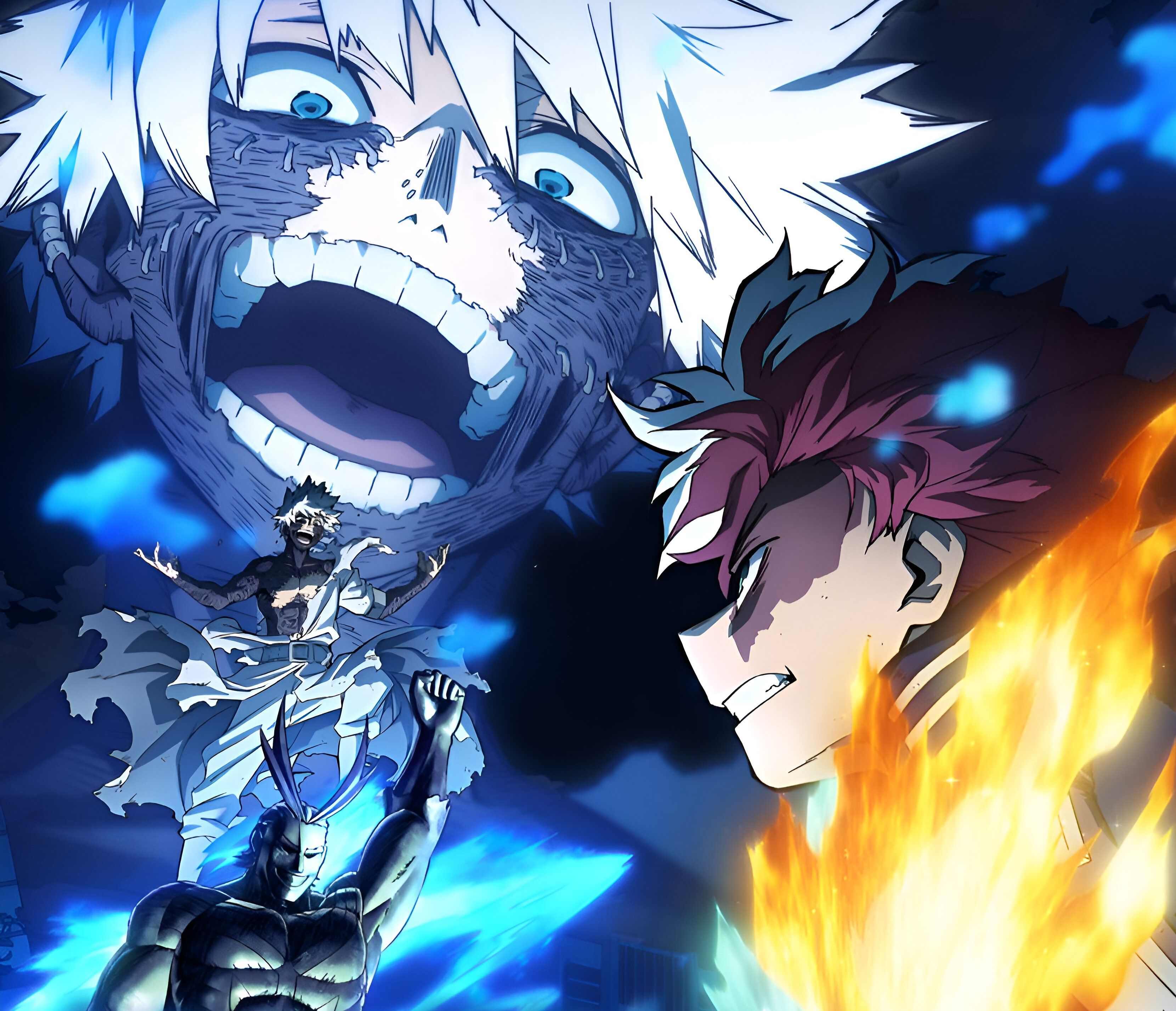3320x2854 My Hero Academia HD: Dabi vs. Shoto Todoroki Epic Showdown Wallpaperx2854