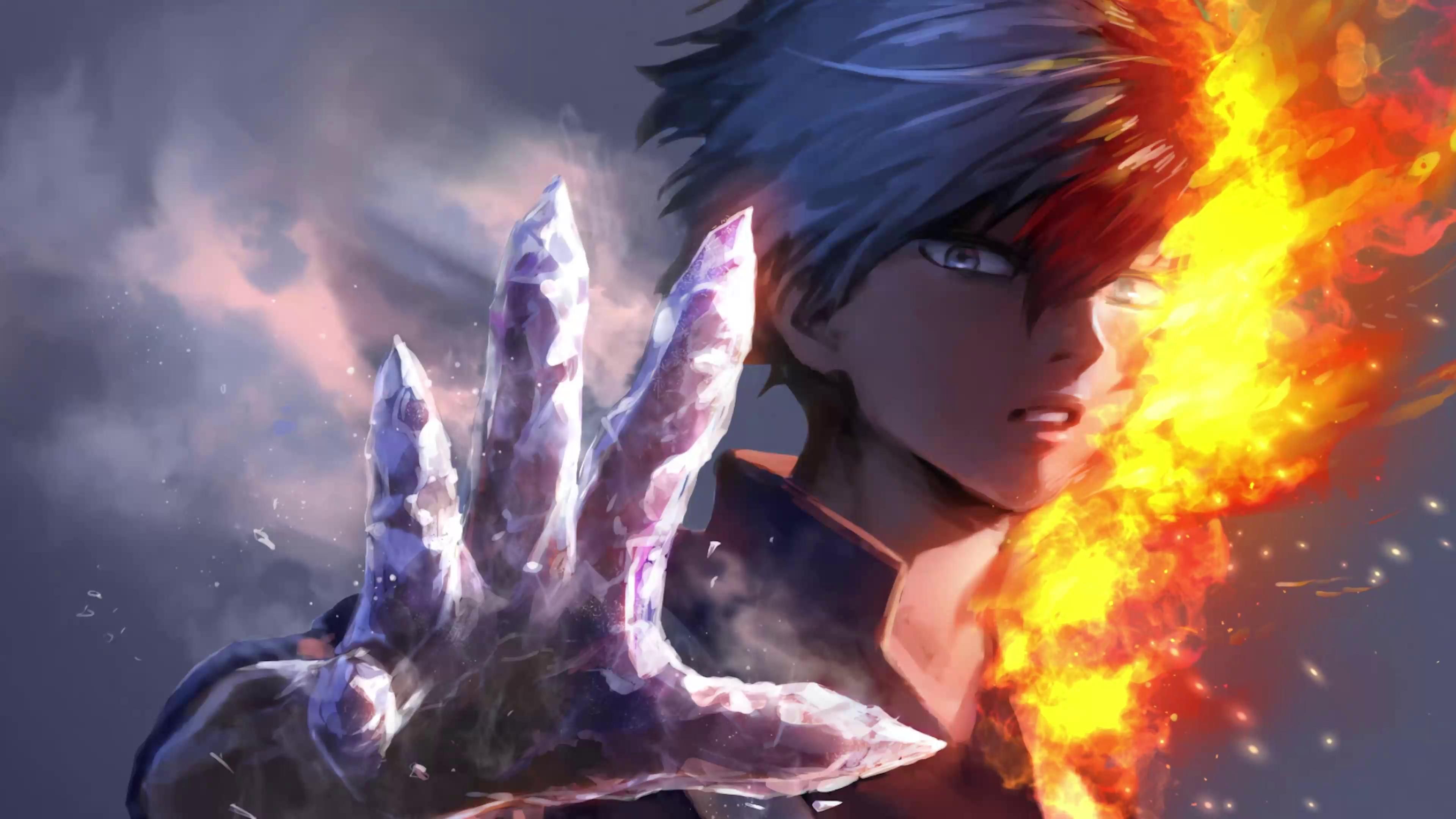 3840x2160 Shoto Todoroki Live Wallpaper