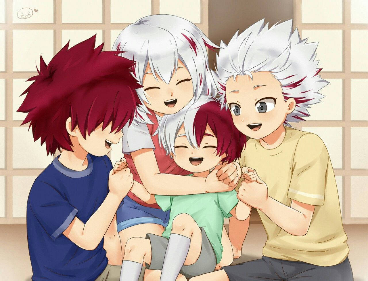1280x976 Download The Unbroken Bonds Todoroki Family From My Hero Academia Wallpaper