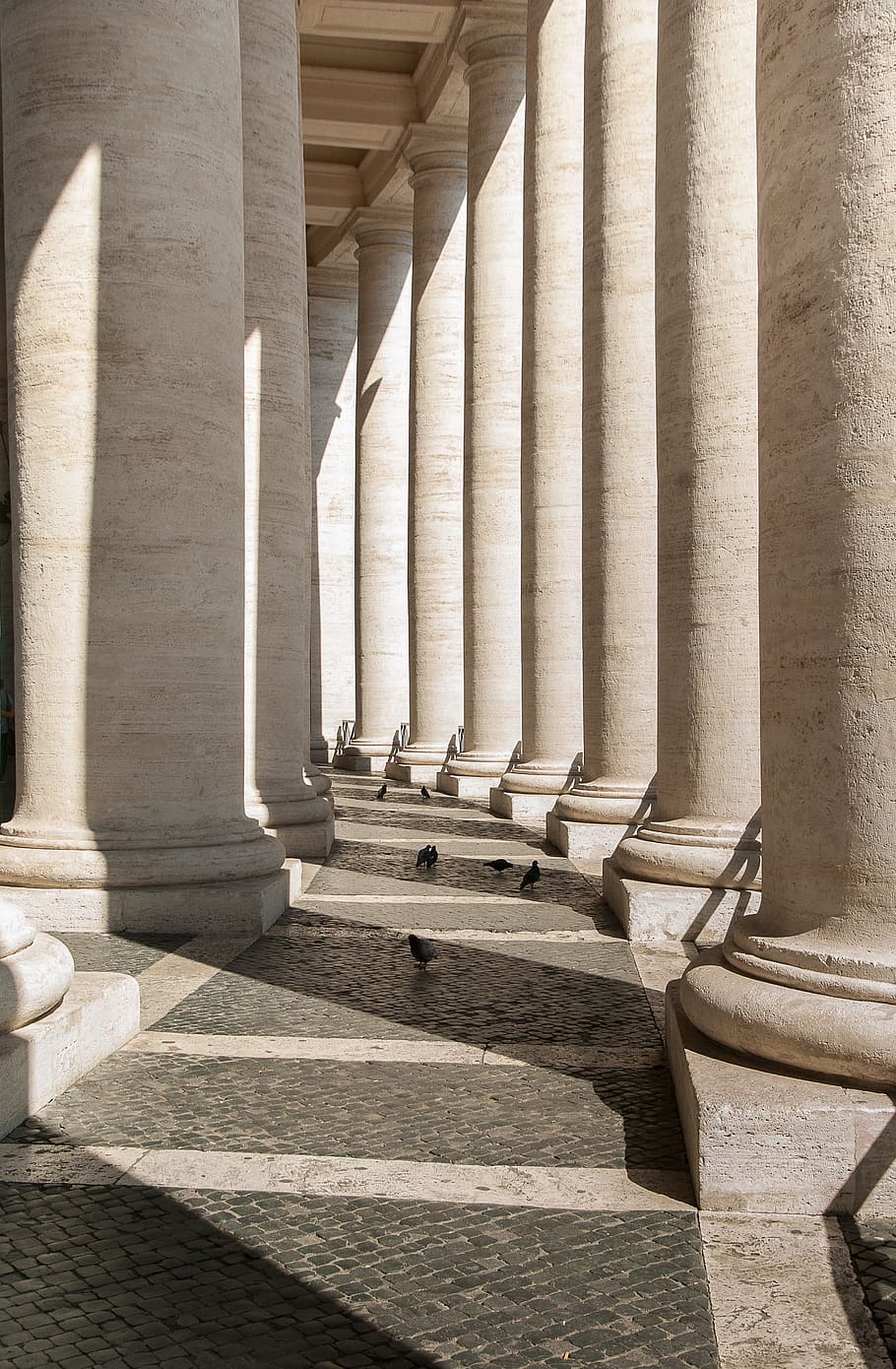 910x1390 Rome, Columns, Vatican, John Dory, Up, john dory up, architectural column, architecture, history, stone material, built structure