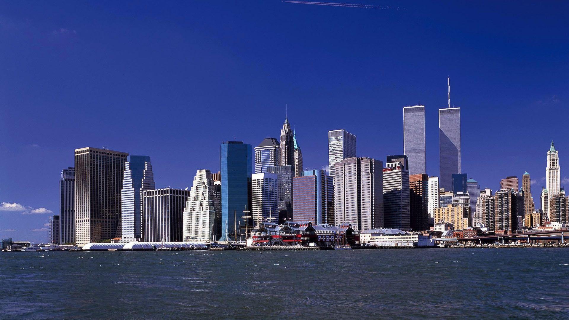 1920x1080 New York Twin Towers Wallpaper