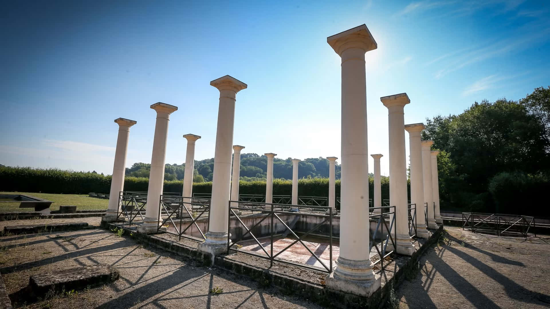 1920x1080 Download Echternach Roman Villa Columns Wallpaper