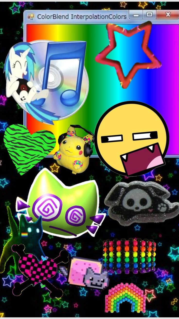 736x1308 Check out vulturek1tty's Shuffles #scenekid #scene #scenecore #scenemo #rainbowcore #emos scene wallpaper, Y2k scene