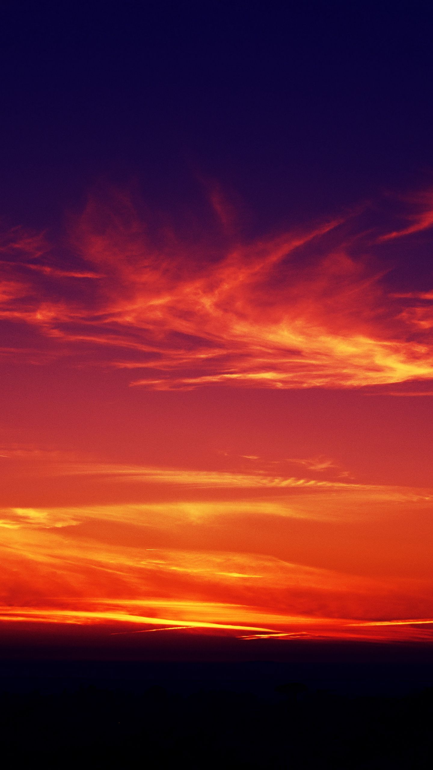 1440x2560 Download wallpaper 1440x2560 sunset, dark, twilight, sky, clouds qhd samsung galaxy s s edge, note, lg g4 HD background