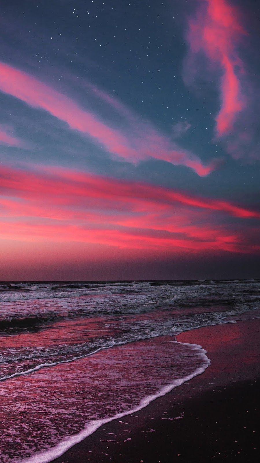 900x1600 Twilight Beach Wallpaper
