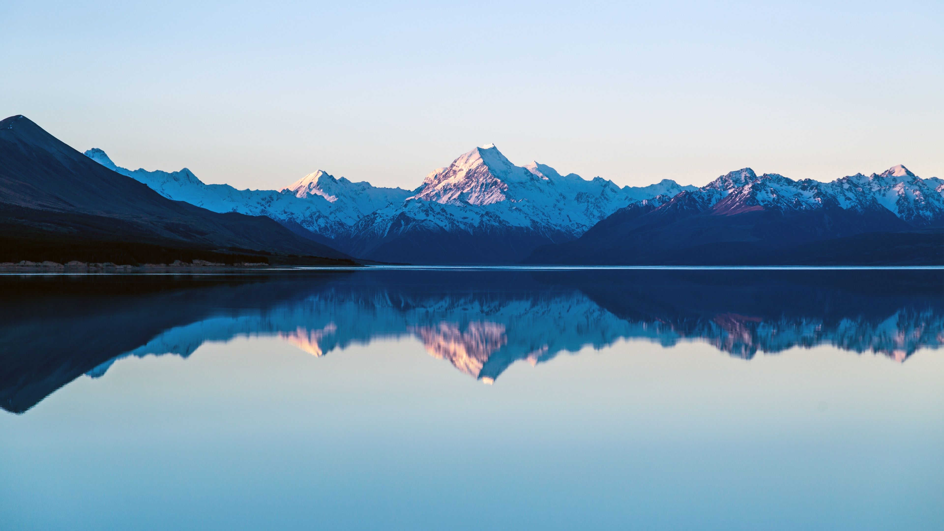 3840x2160 Mount Cook Wallpaper 4K, Lake Pukaki, New Zealand, Sunset