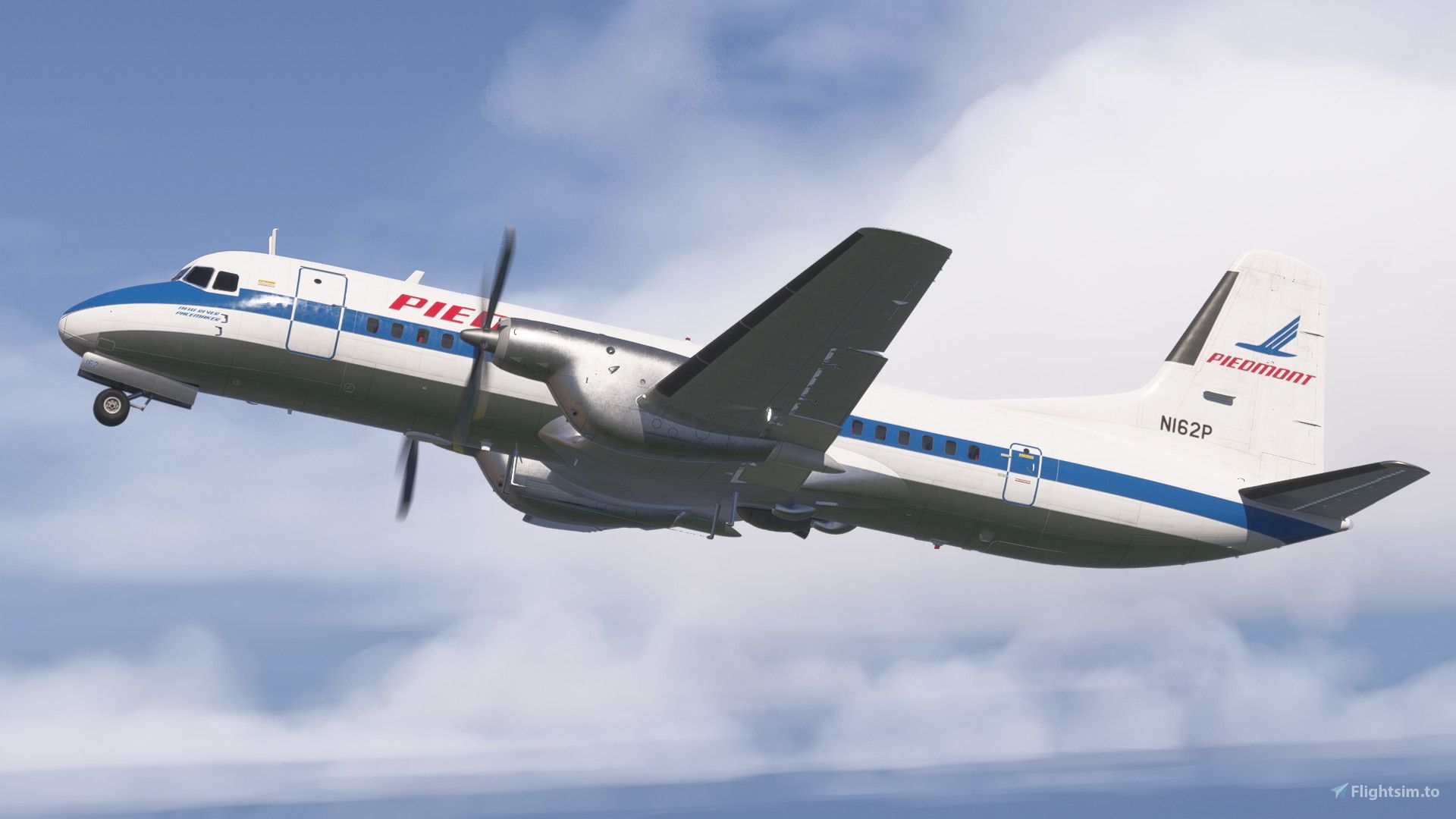 1920x1080 Piedmont Airlines. N162P. YS 11 Liveries For MSFS