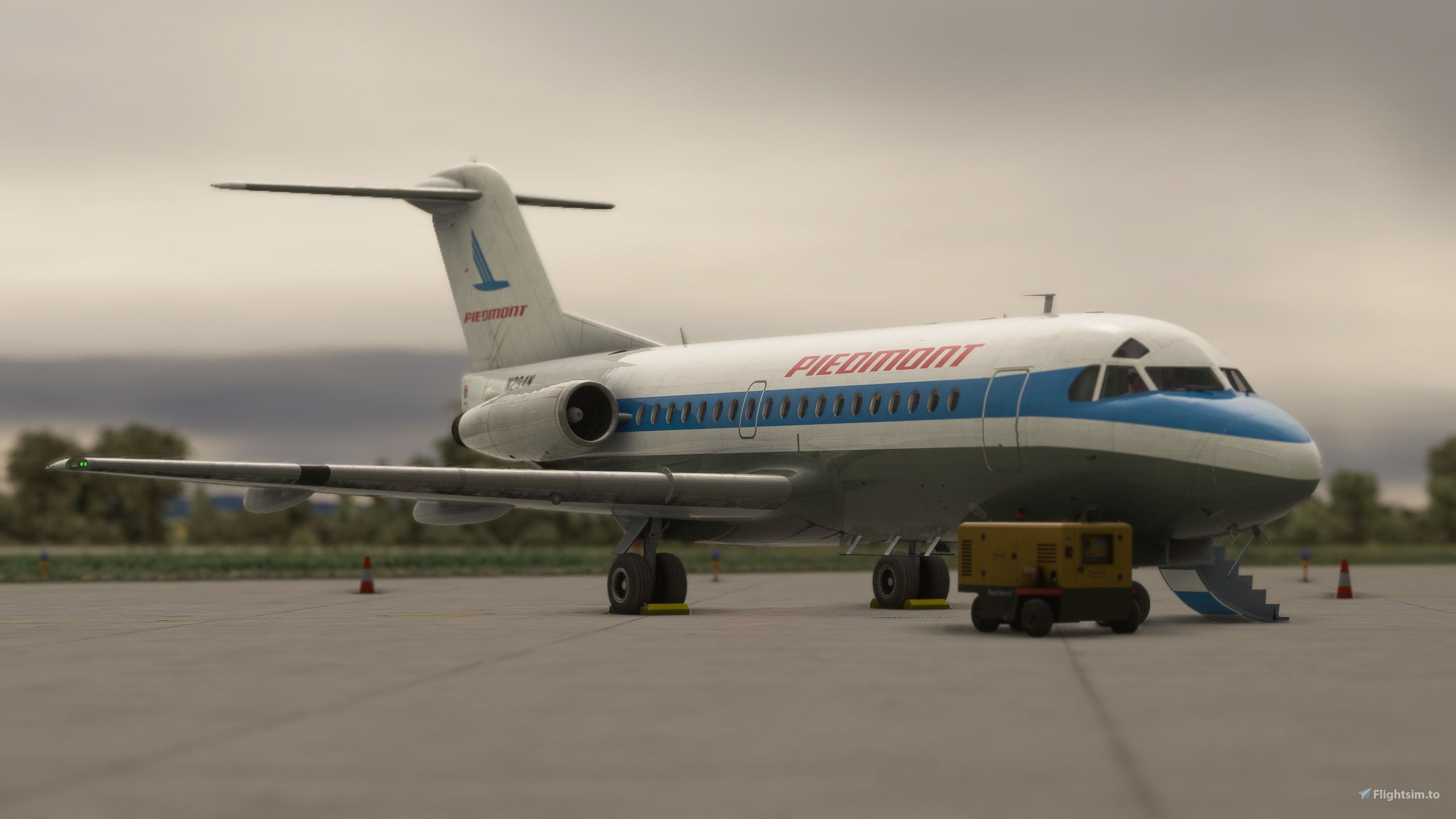 2560x1440 JustFlight Fokker 28 mk.1000 Piedmont Airlines Liveries for MSFS